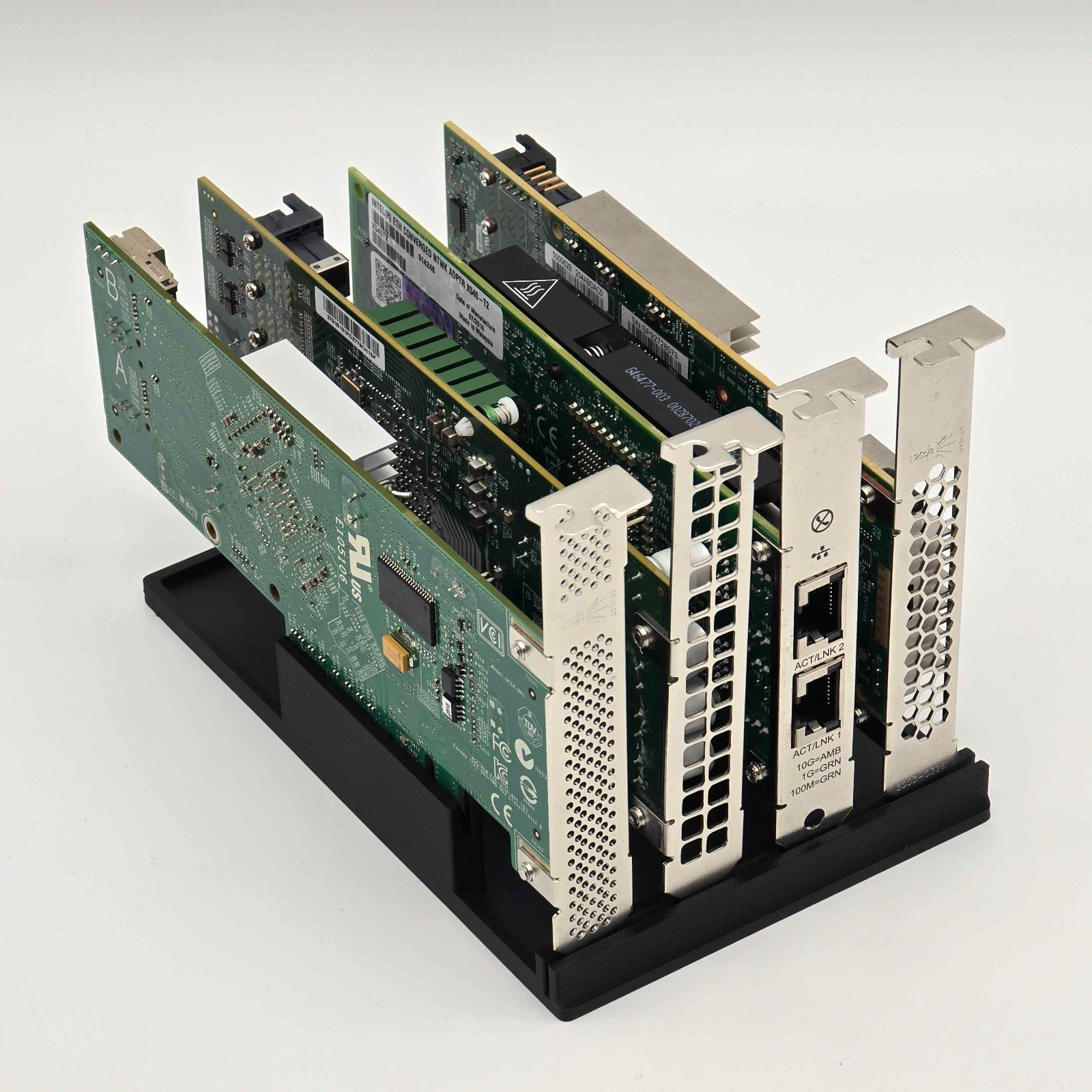 PCIe PCB Card Storage Rack Organizer Holder Tray for HBA NIC RAID Controllers