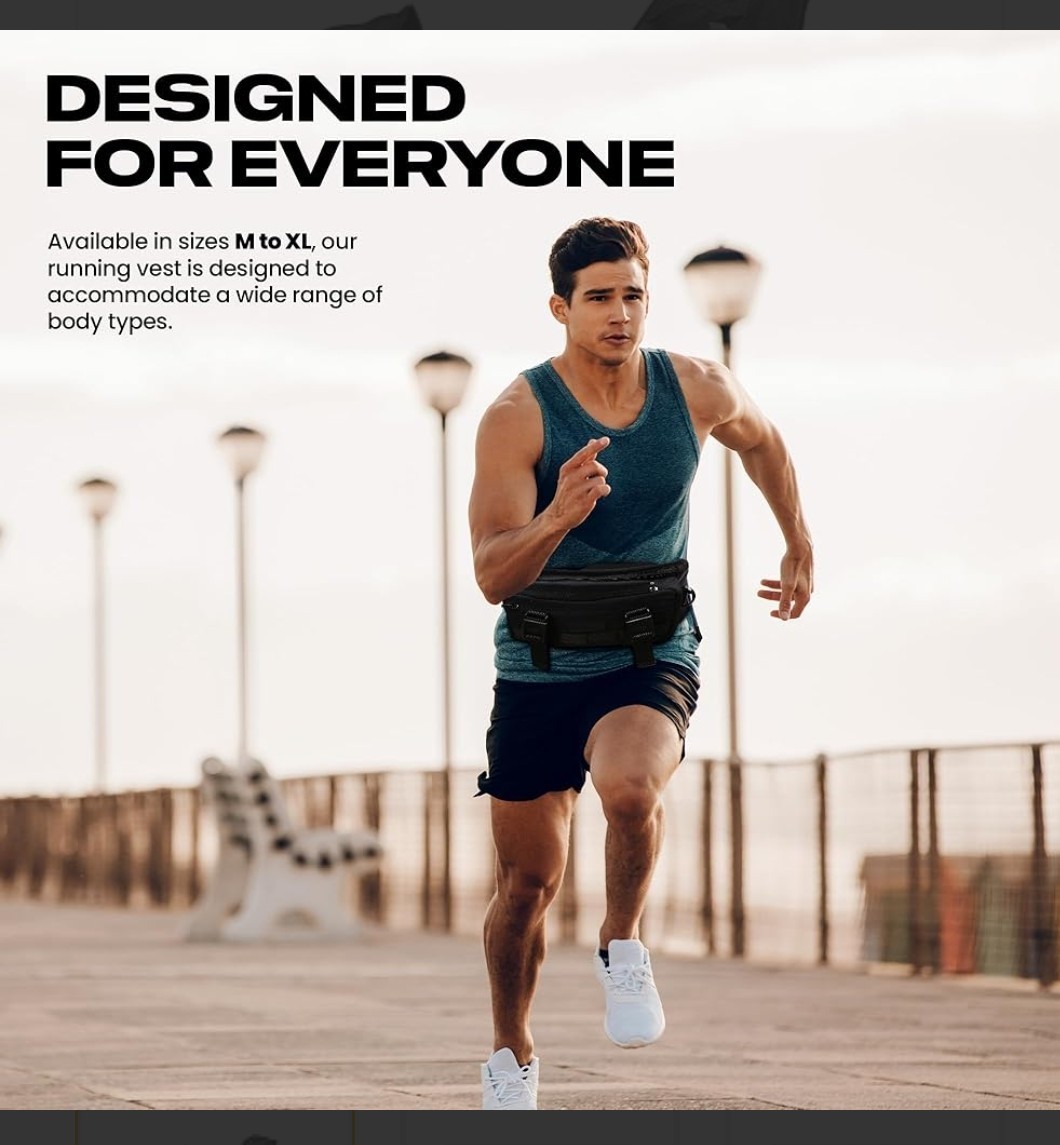 Packable Running Vest Hydration Backpack Adjustable Unisex NWT