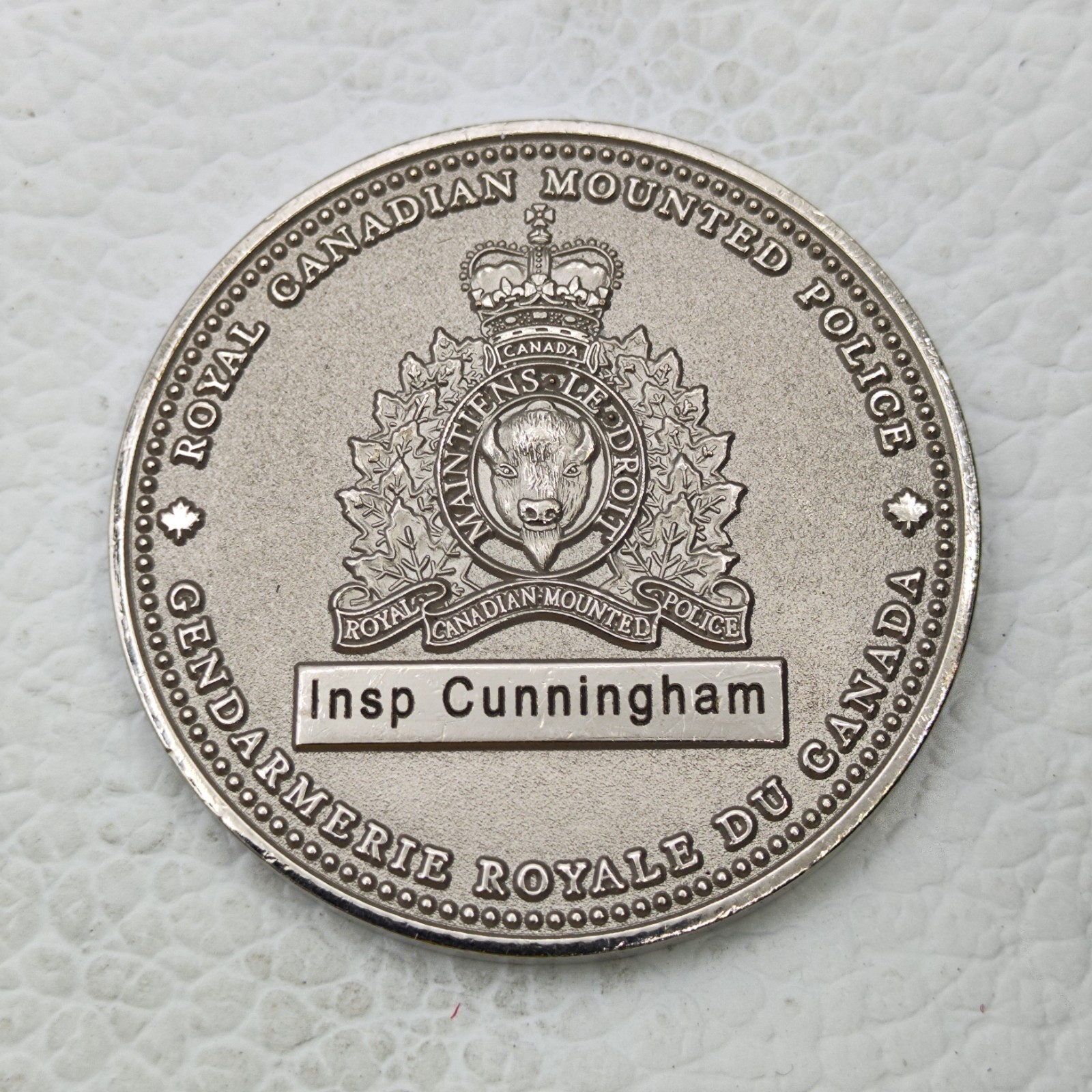 RCMP Canadian Firearms Program Insp Cunningham Challenge Coin