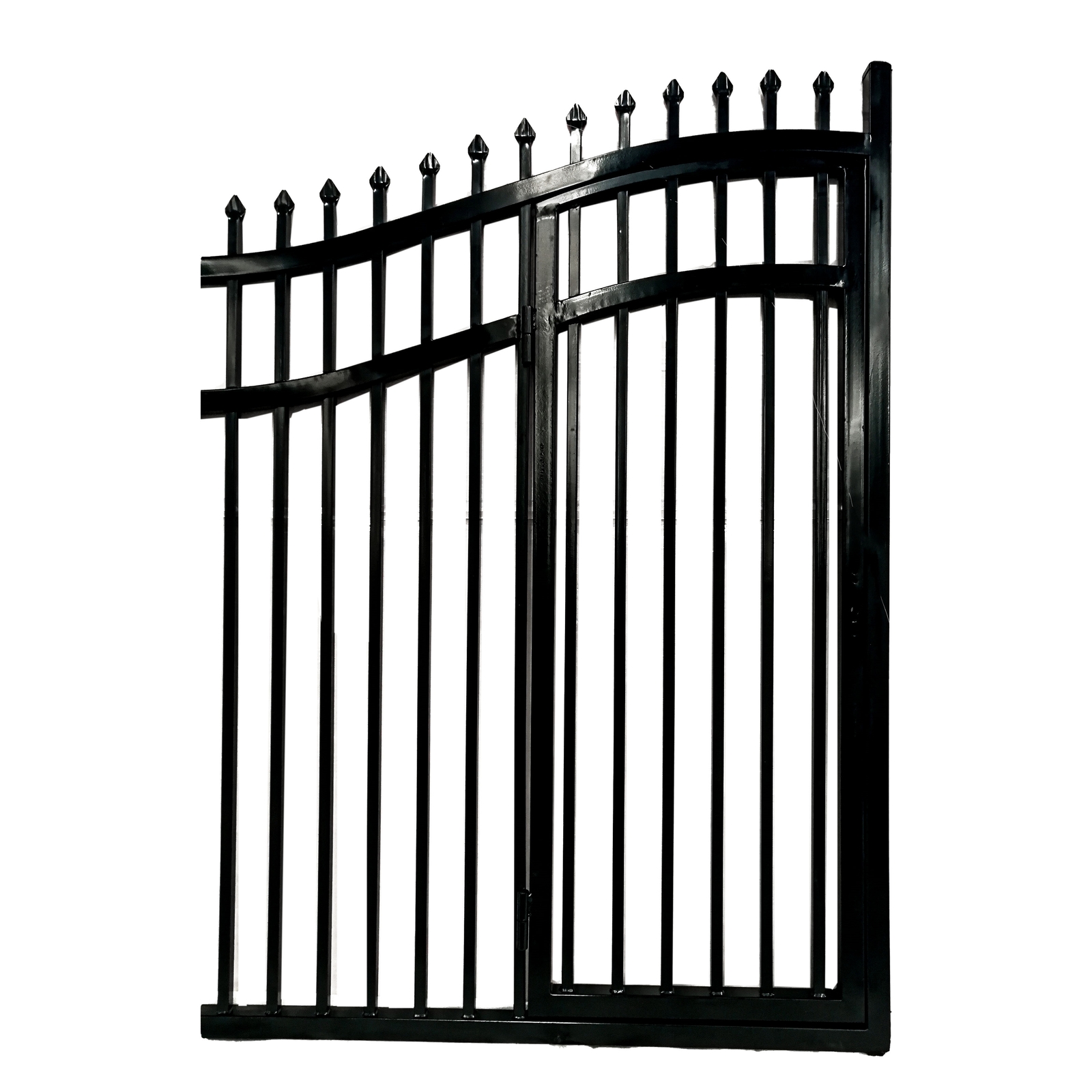ALEKO Steel Dual Swing VIENNA Style 12' Driveway with Built-In Pedestrian Gate