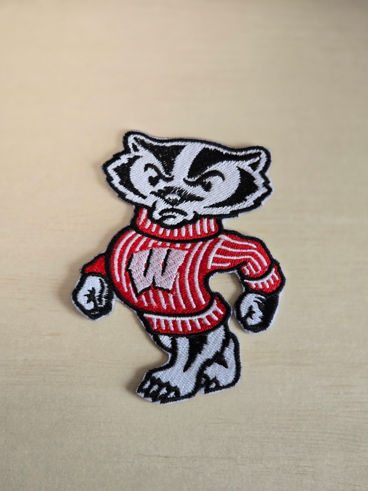 Badger Mascot 4 inch Iron on Embroidered Applique Patch