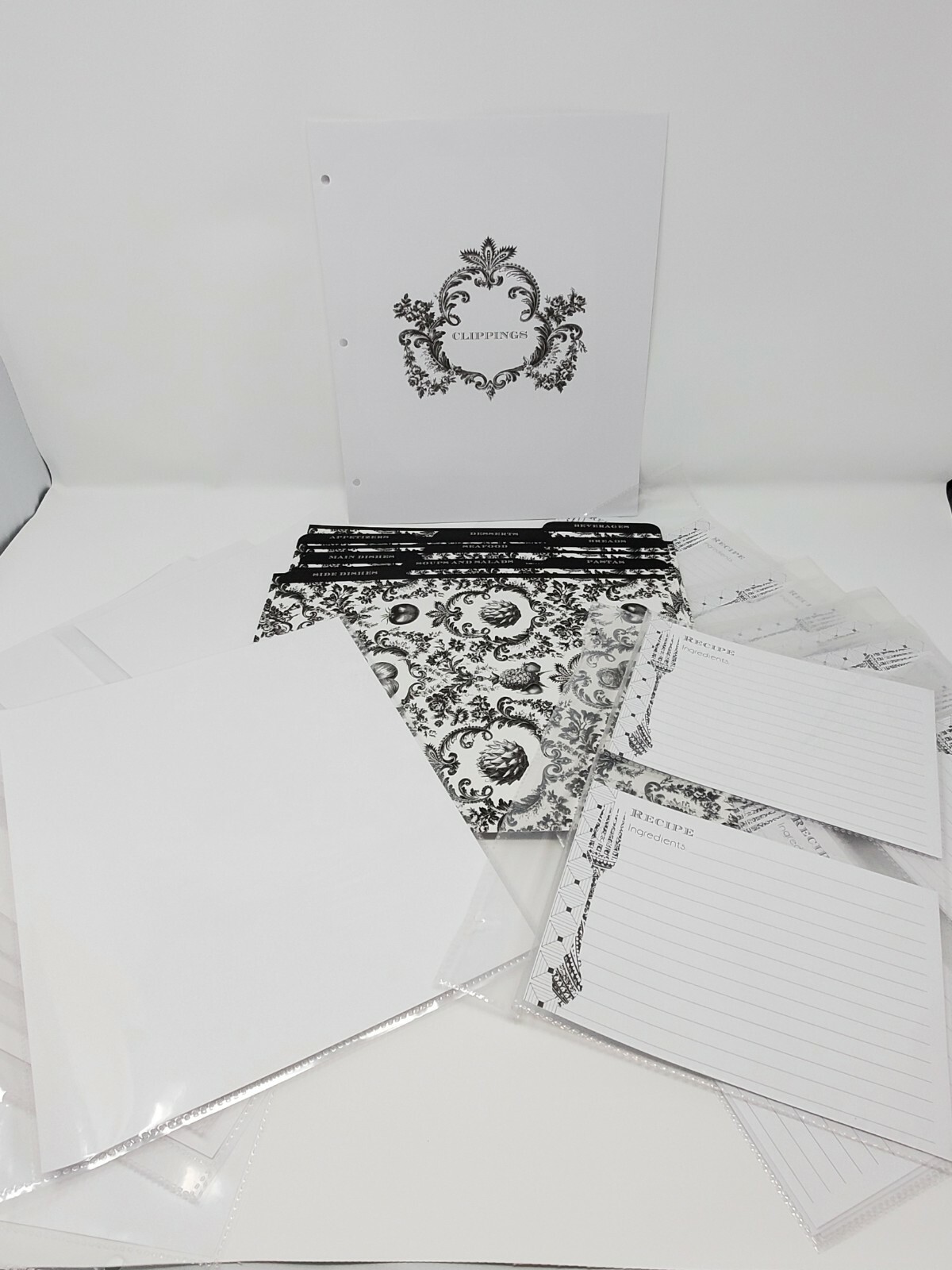 Kitchen Craft Recipe Card Protectors, Sheet Protectors, Dividers and Pouch B06