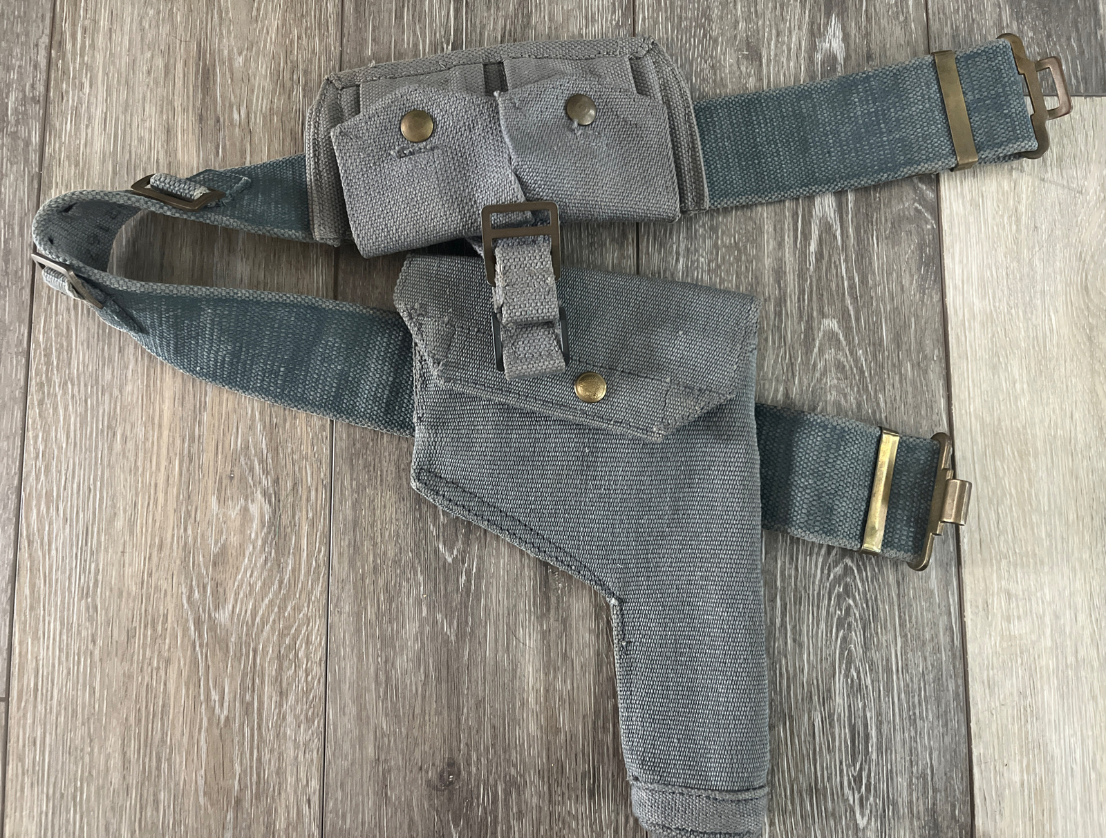 1951 Korean War vintage antique Webley MEC gun holster pouch belt military EXC