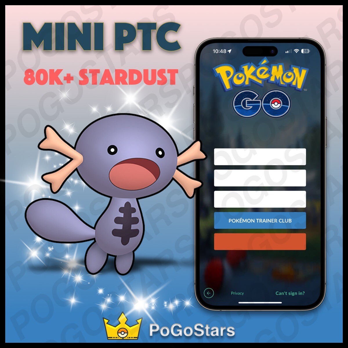 Pokémon PTC Go - Shiny Wooper Paldea - 80K Stardust✨Read Description✨