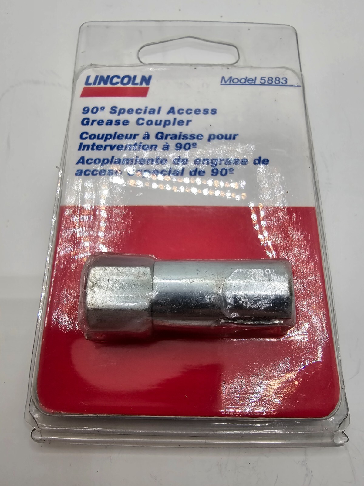 Lincoln 90º Special Access Grease Coupler 5883 Slotted Right Angle