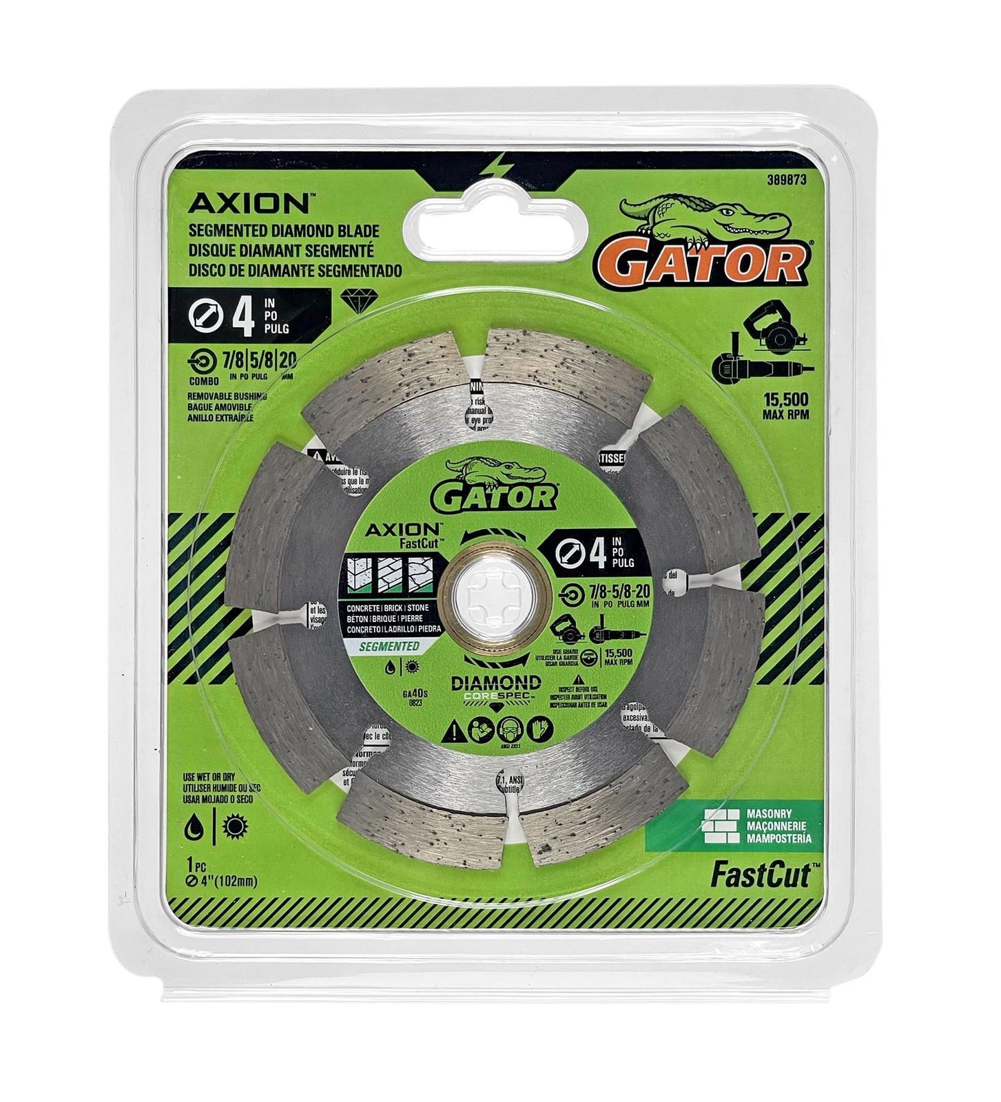 Gator 4" FastCut Segmented Diamond Cutting Blade- 389873