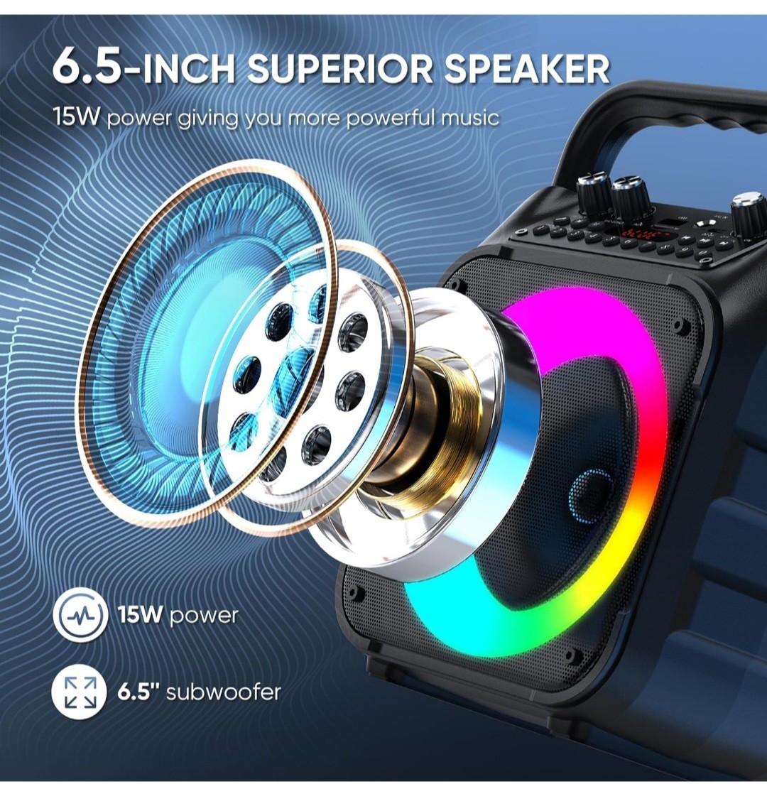 K9-M Karaoke Machine with Two Wireless Microphones