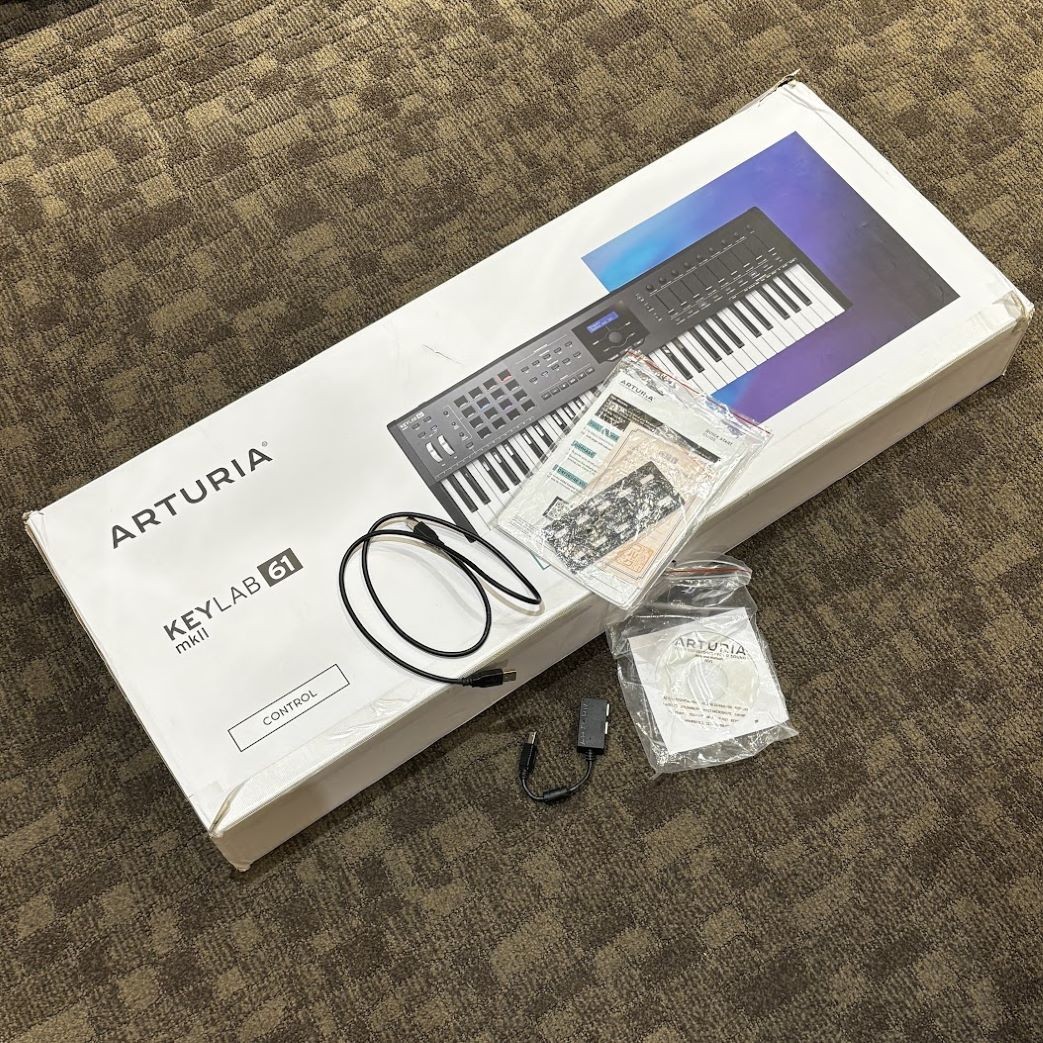 Arturia KeyLab 61 MkII Black 61-Key MIDI Keyboard Controller w/ Box Tested