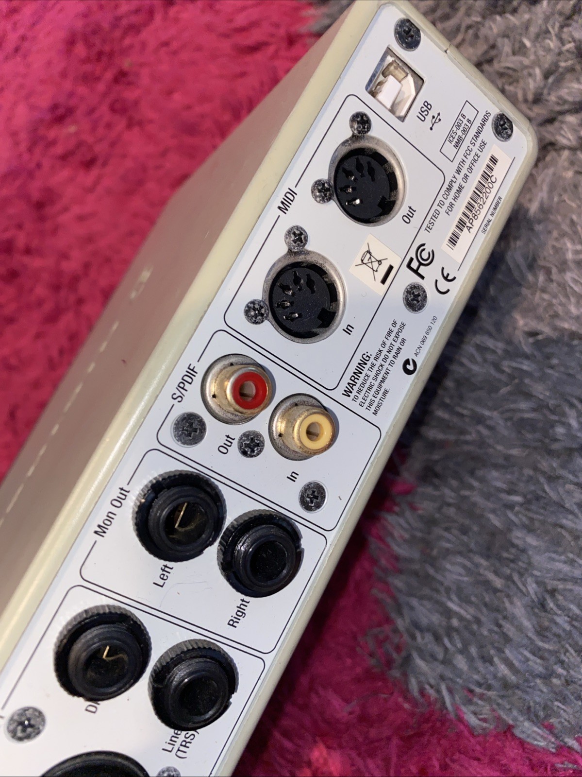 Digidesign Mbox 2 USB Audio Interface 4 Pro ToolsLE MIDI S/PDIF Recorder Untest