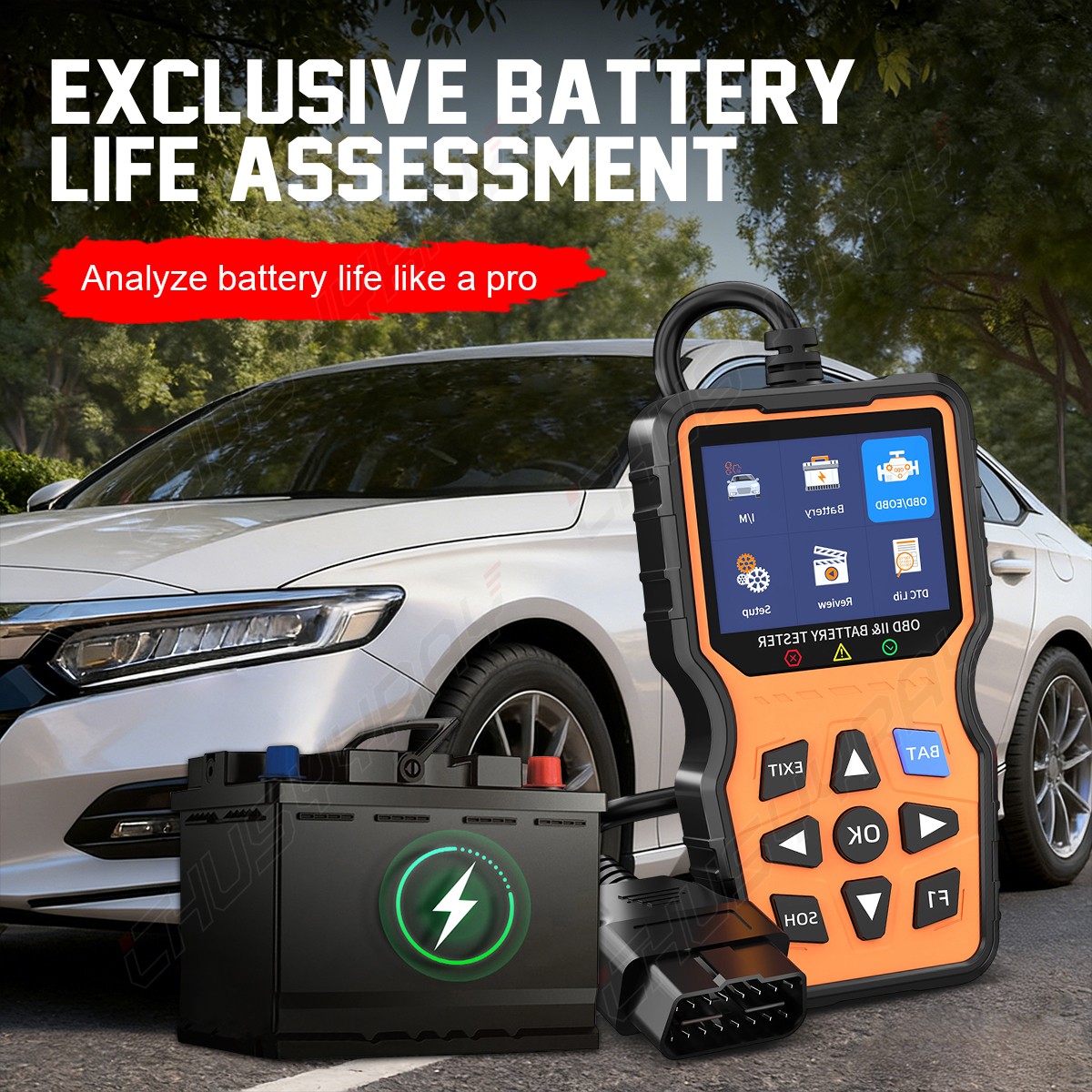 2.8in screen IPS color OBD2 Scanner Code Reader Car Diagnostic Tool Check Engine