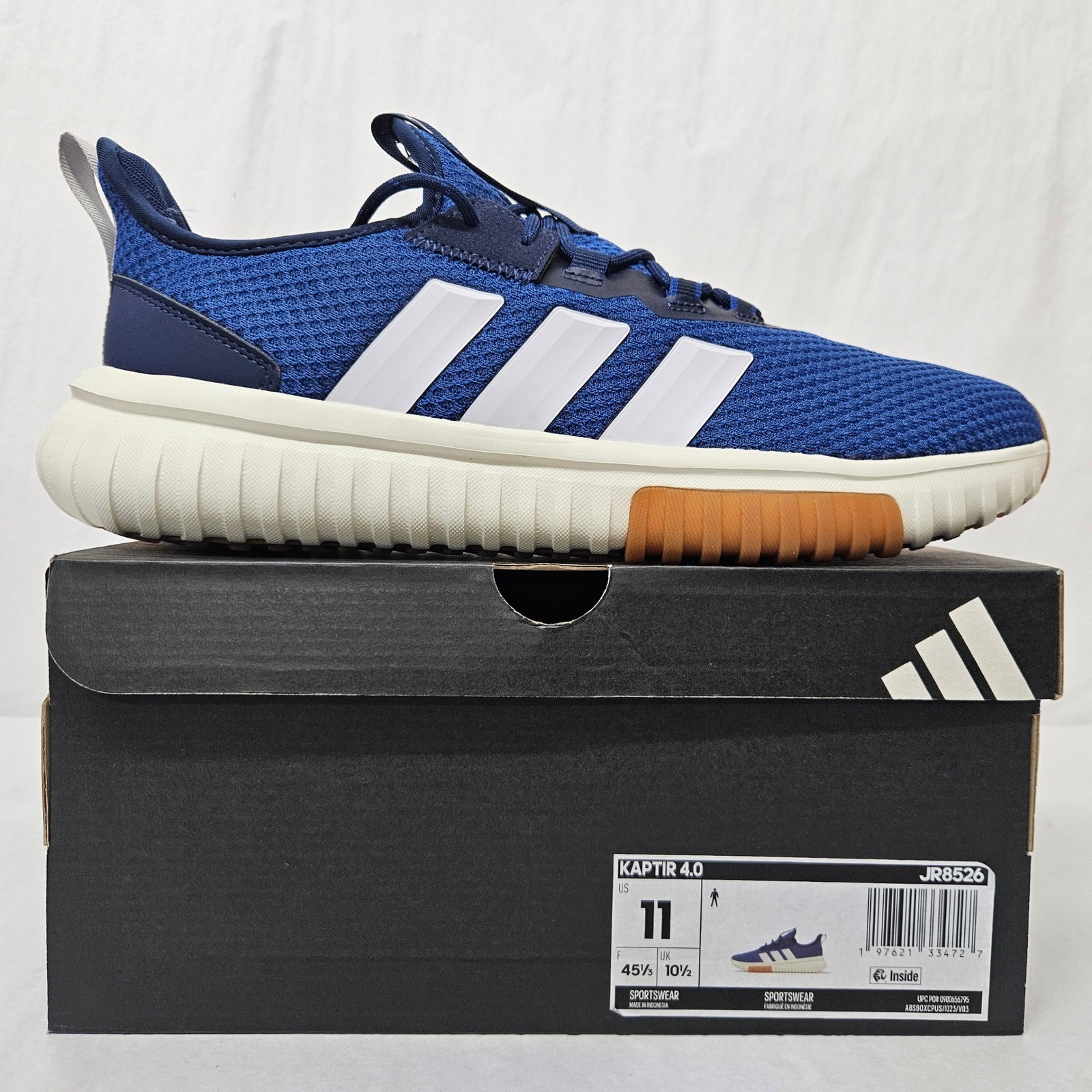 Adidas Kaptir 4.0 Athletic Shoes JR8526 Royal Blue White Gum Mens Size 11