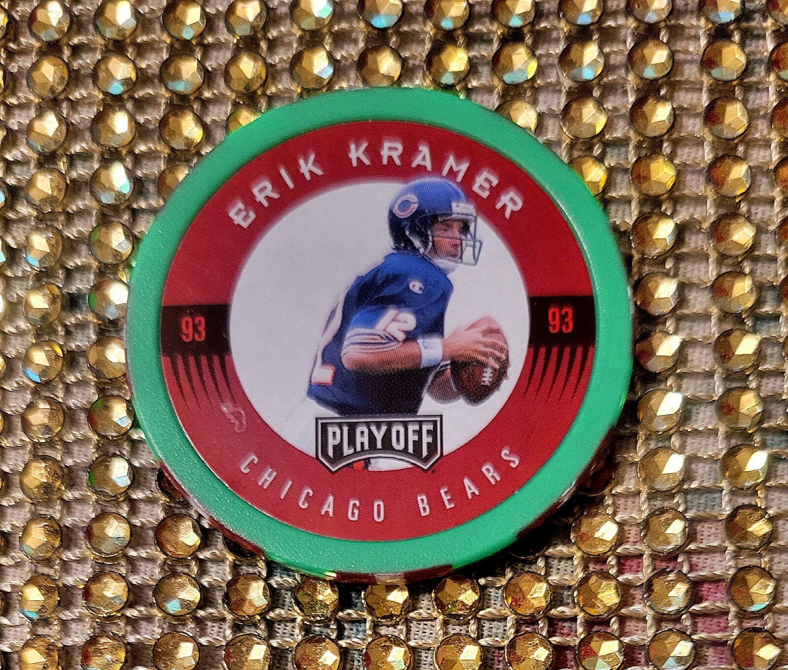 NFL Playoff 1997 Erik Kramer CHIP SHOTS GREEN #93 MINT Chicago Bears