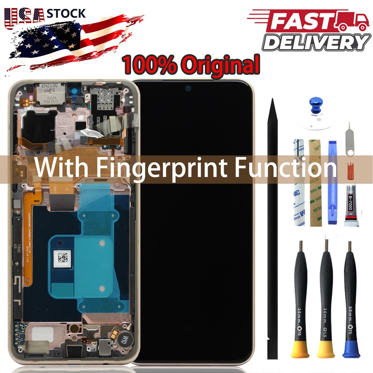OEM Digitizer LCD Display Touch Screen Assembly Frame for LG V60 ThinQ 5G FAST