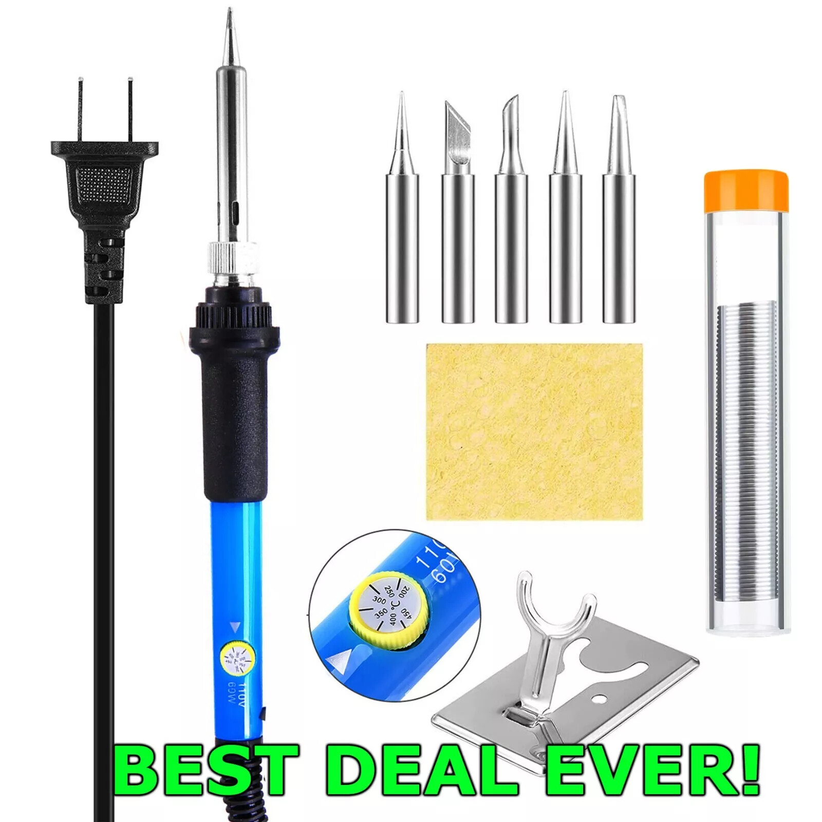 Soldering Iron Wire Electric Adjustable Temperature 60W Welding Solder