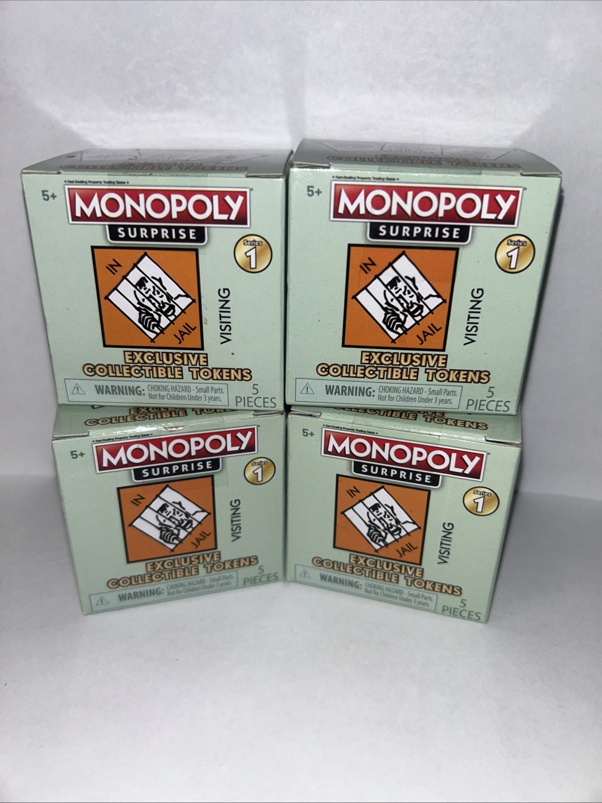 4 Monopoly Surprise 20 Exclusive Collectible Tokens Board Game Sealed- SERIES 1!