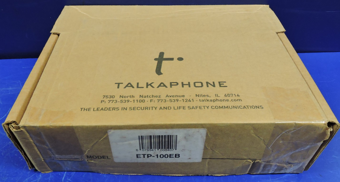 NEW TALKAPHONE ETP-100EB Indoor One-Button ADA Hands-Free Analog Emergency Phone