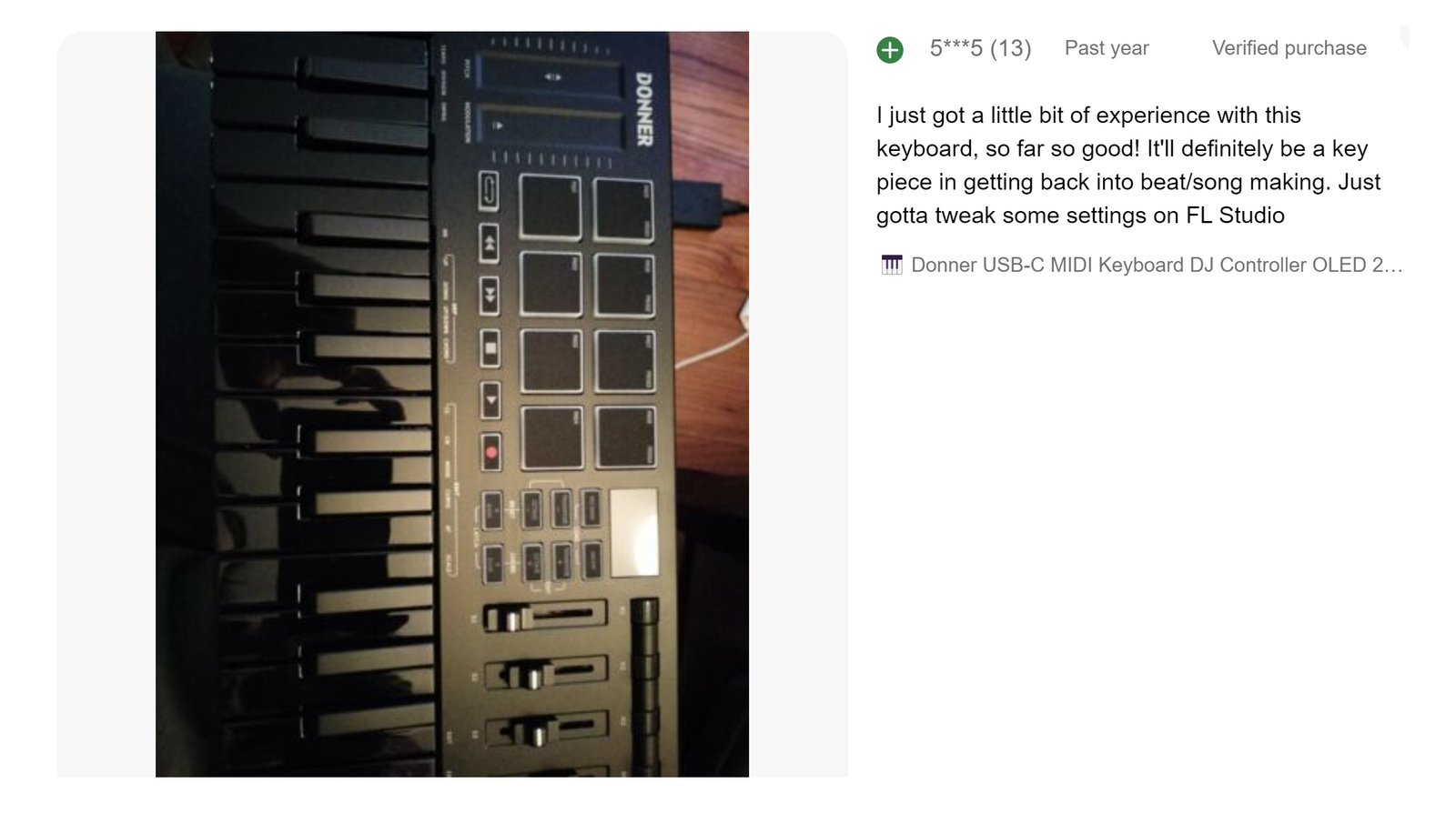 Donner DMK-25 Pro USB-C MIDI Keyboard DJ Controller 25 Key 8 Drum Pads Touch Bar