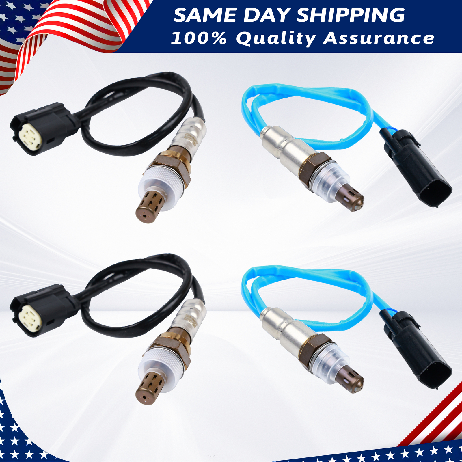4PCS Up+Downstream Oxygen Sensor Fit For 2013-2015 Ford Explorer 3.5L nonTurbo