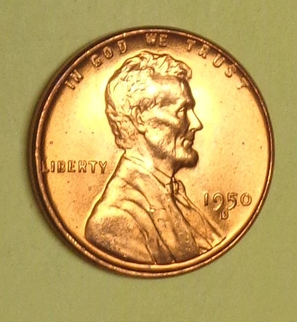 1950-D Lincoln Wheat Penny Cent Red BU Uncirculated From Original Roll