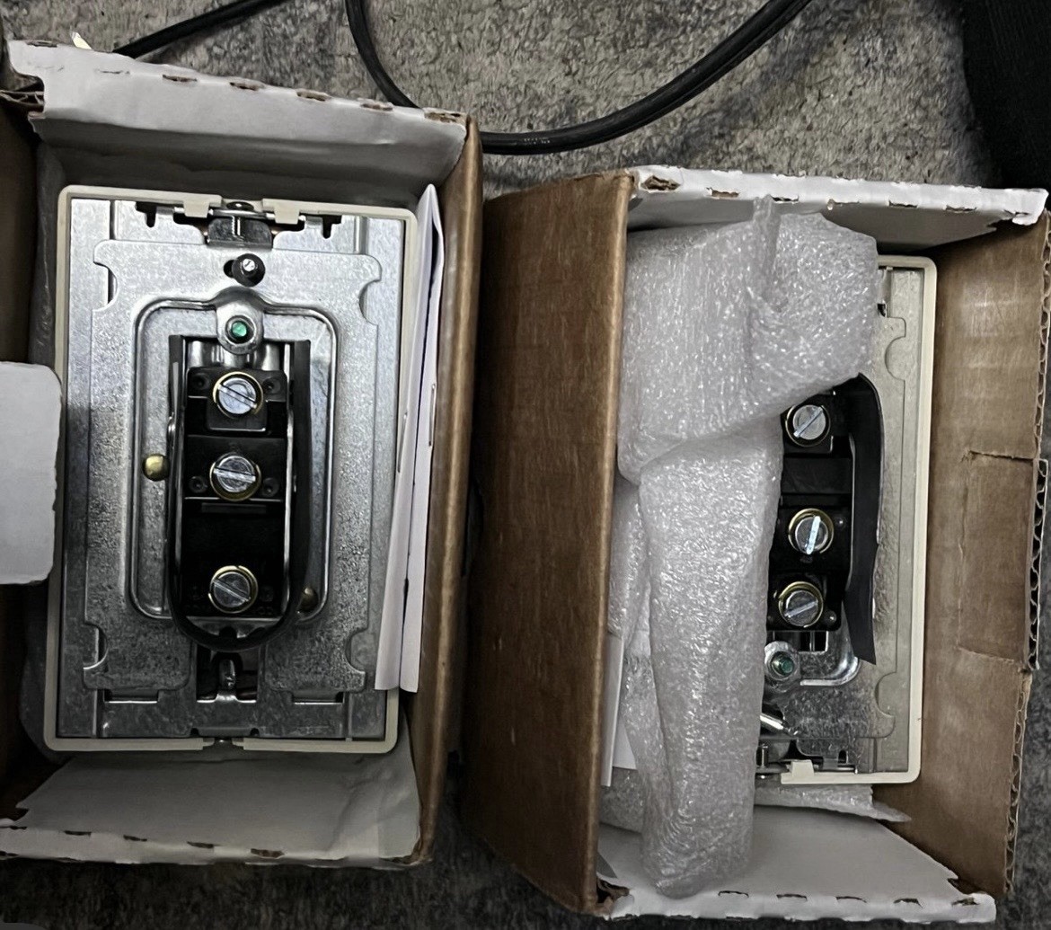 (2) Johnson Controls Non-Programmable Dial Thermostats Adjustable 40-90°F