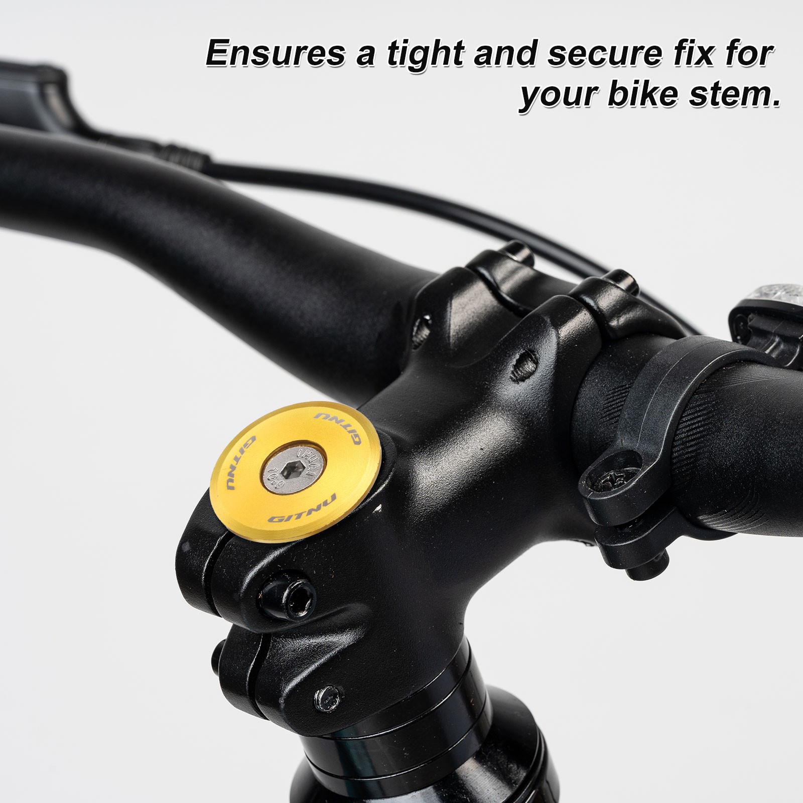 Headset Stem Top Cap 1-1/4 with M6 Bolt for Mountain Road Bicycle MTB Black,