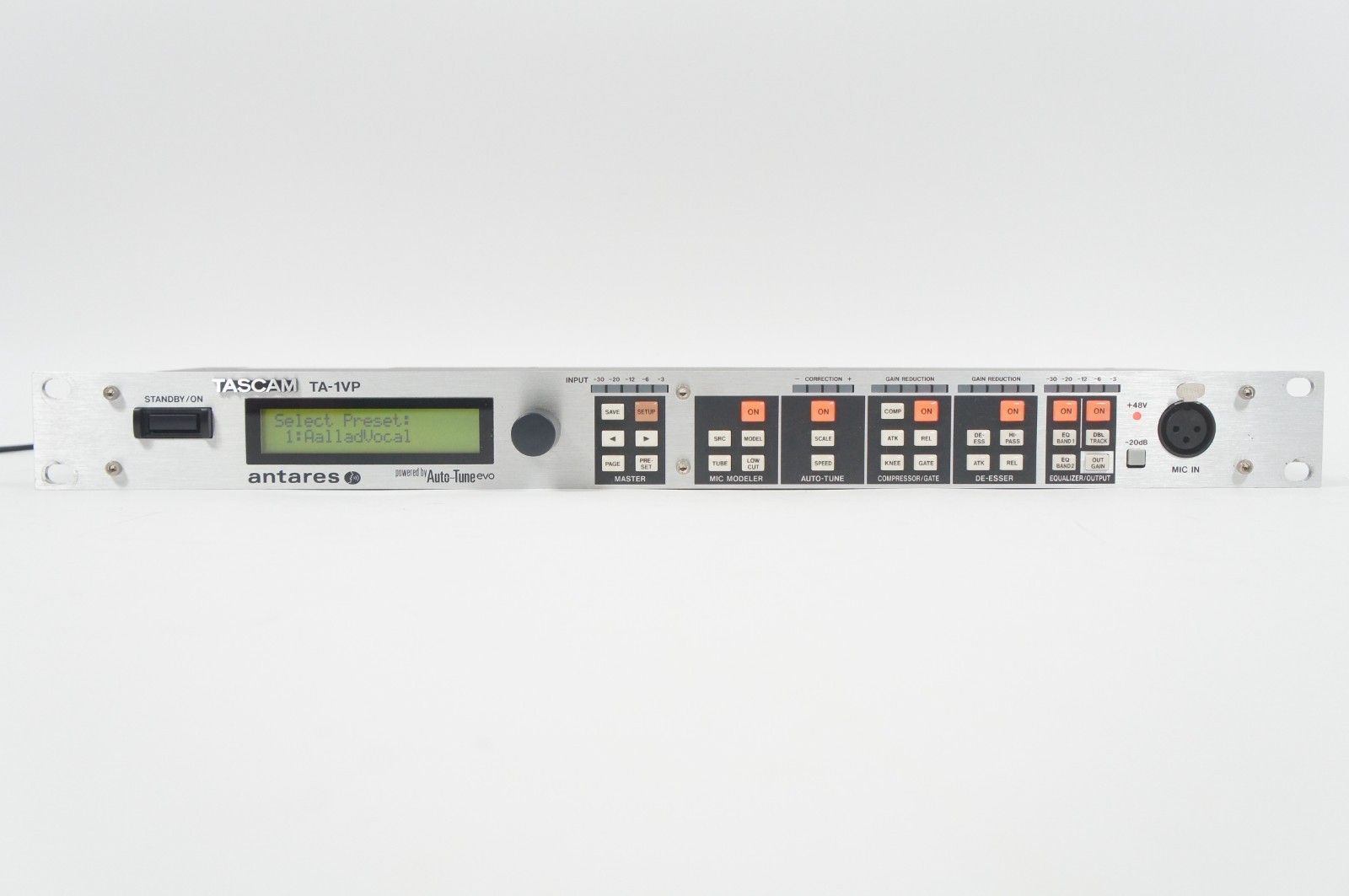 TASCAM TA-1VP antares Auto-Tune evo Real-Time Pitch Correcter w/ 100-240V PSU