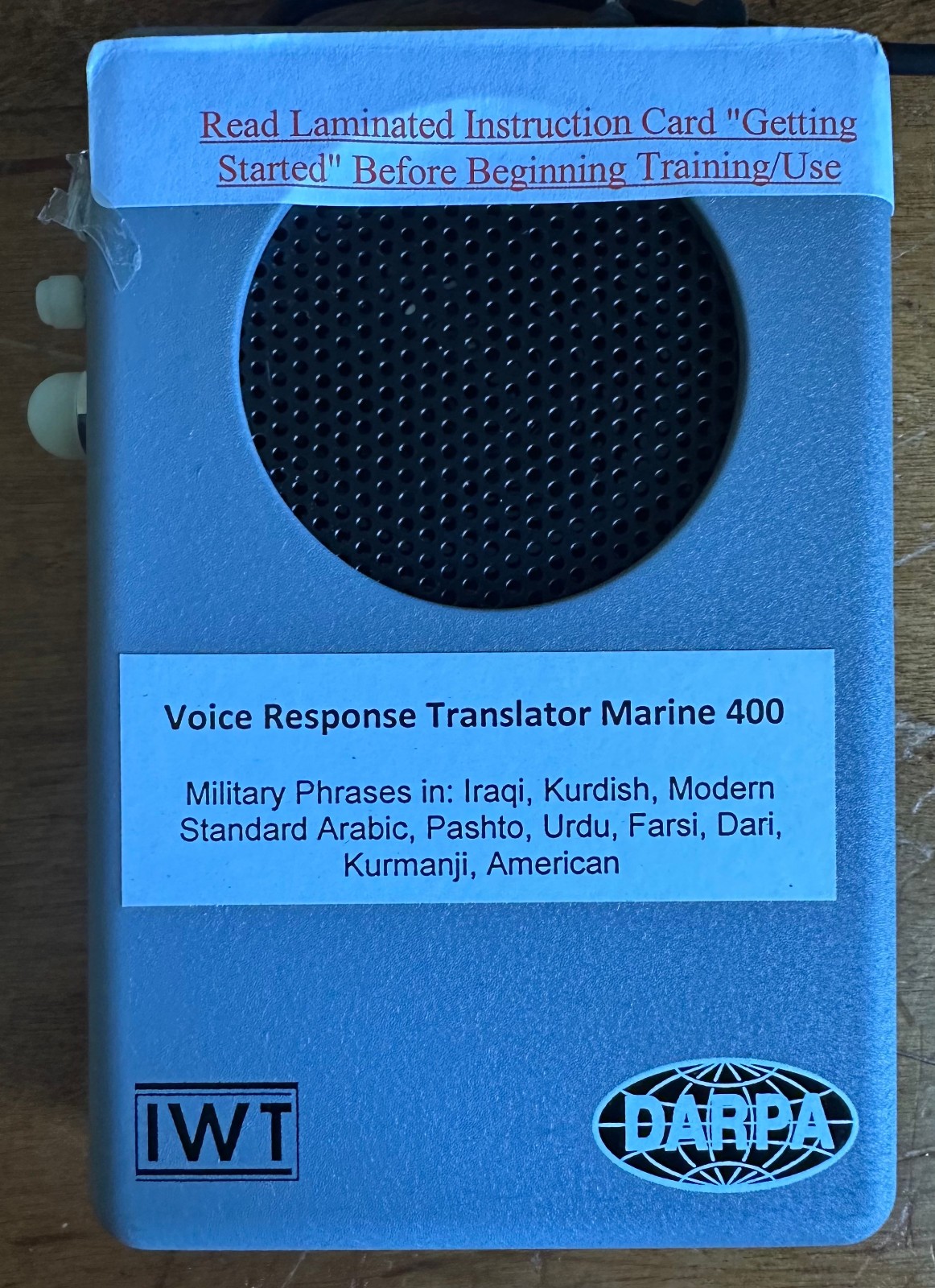 Miltrans Voice Response IWT DARPA Military Marine 400 Multi Language Translator