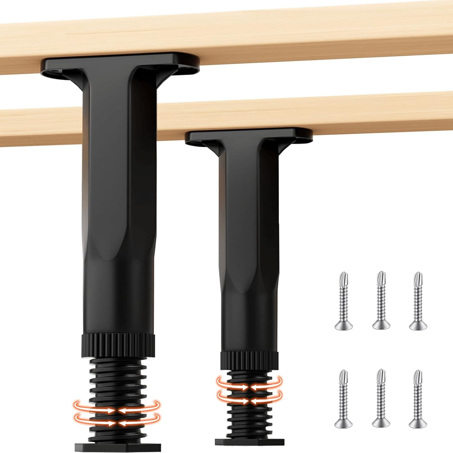 2PC Bed Frame Support Legs Stabilizer Replacement Universal Slat Reinforcement 5