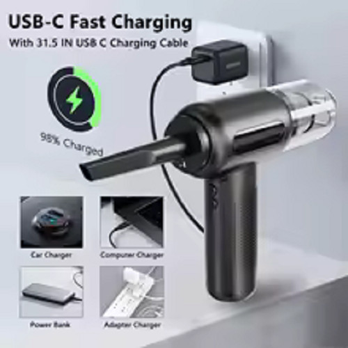 Air Duster – High-Power Suction, 6000 mAh Dual-Purpose Mini Handheld