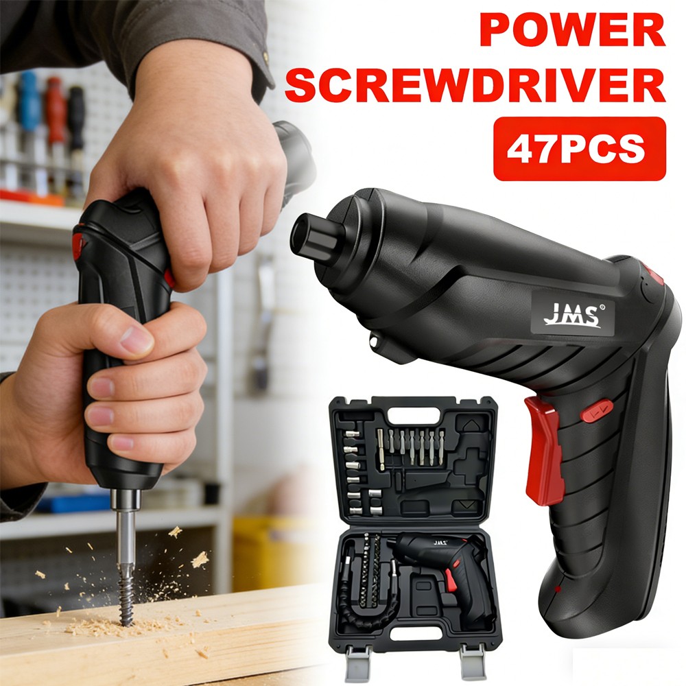 47PCS Electric Screwdriver USB Rechargeable Household Screw Driver Power Tool
