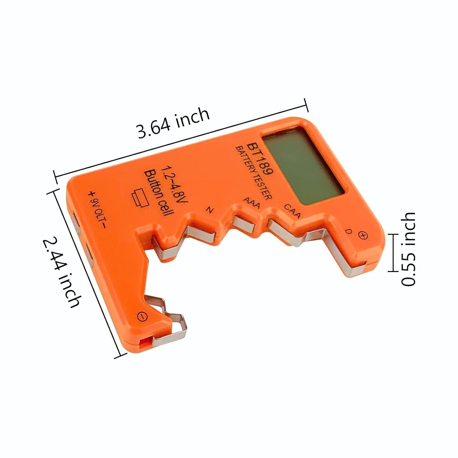 Battery Tester Checker, Universal Battery Tester for AA AAA C D 9V 1.5V, Small V