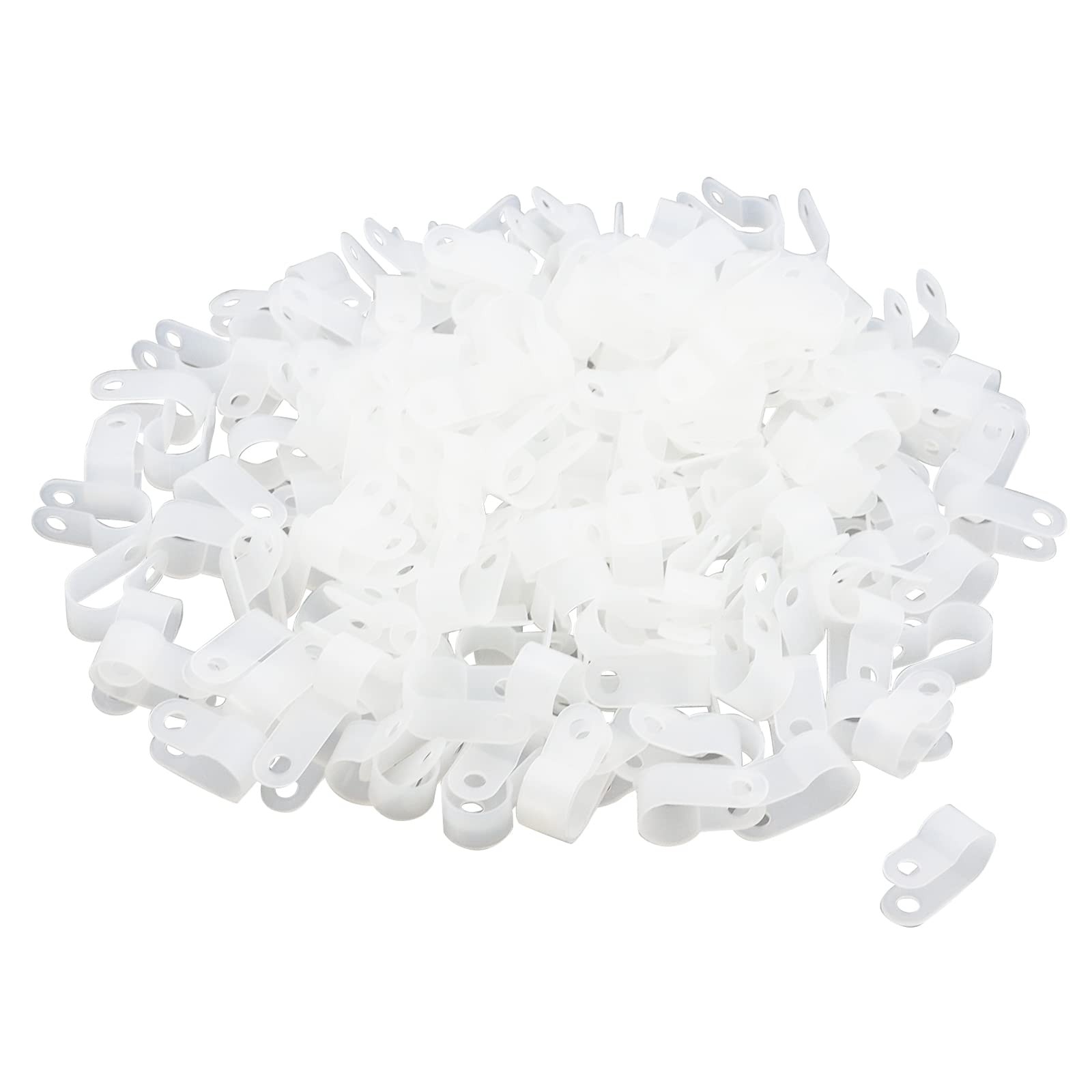 1/4 Inch RType Cable Clamps Nylon Wire Organizer Clips 200 Pack Screws Insulate