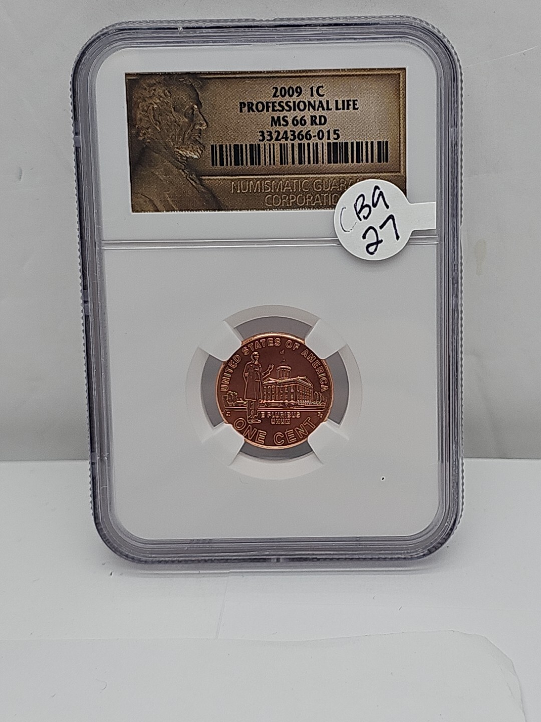 2009  BRONZE CENT 1C PROFESSIONAL LIFE ~ NGC MS66 RD ~ SHIPS FREE! CB9-27
