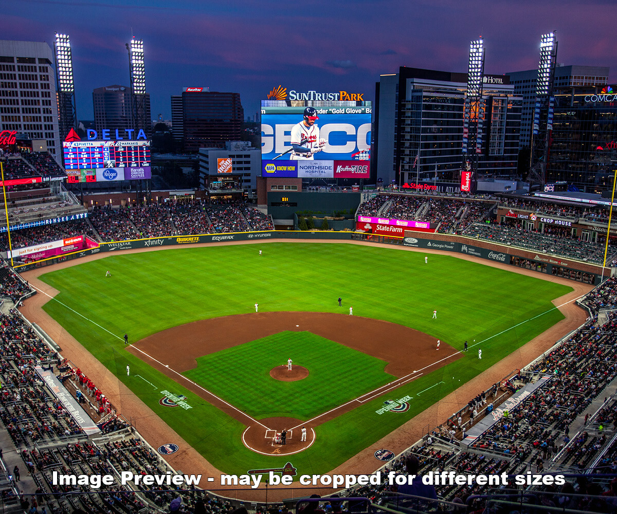 SunTrust Park Atlanta Braves MLB Baseball Stadium Field 1550 photo print picture
