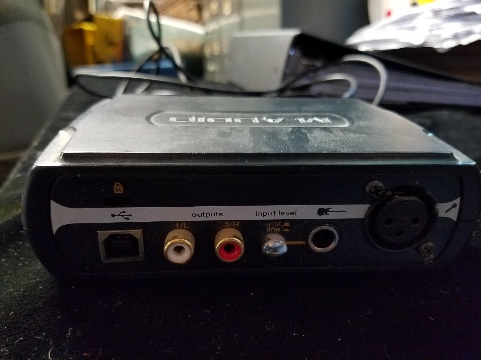 M-Audio Fast Track USB Guitar | Mic Recording Interface w/ Box Manual & Discs