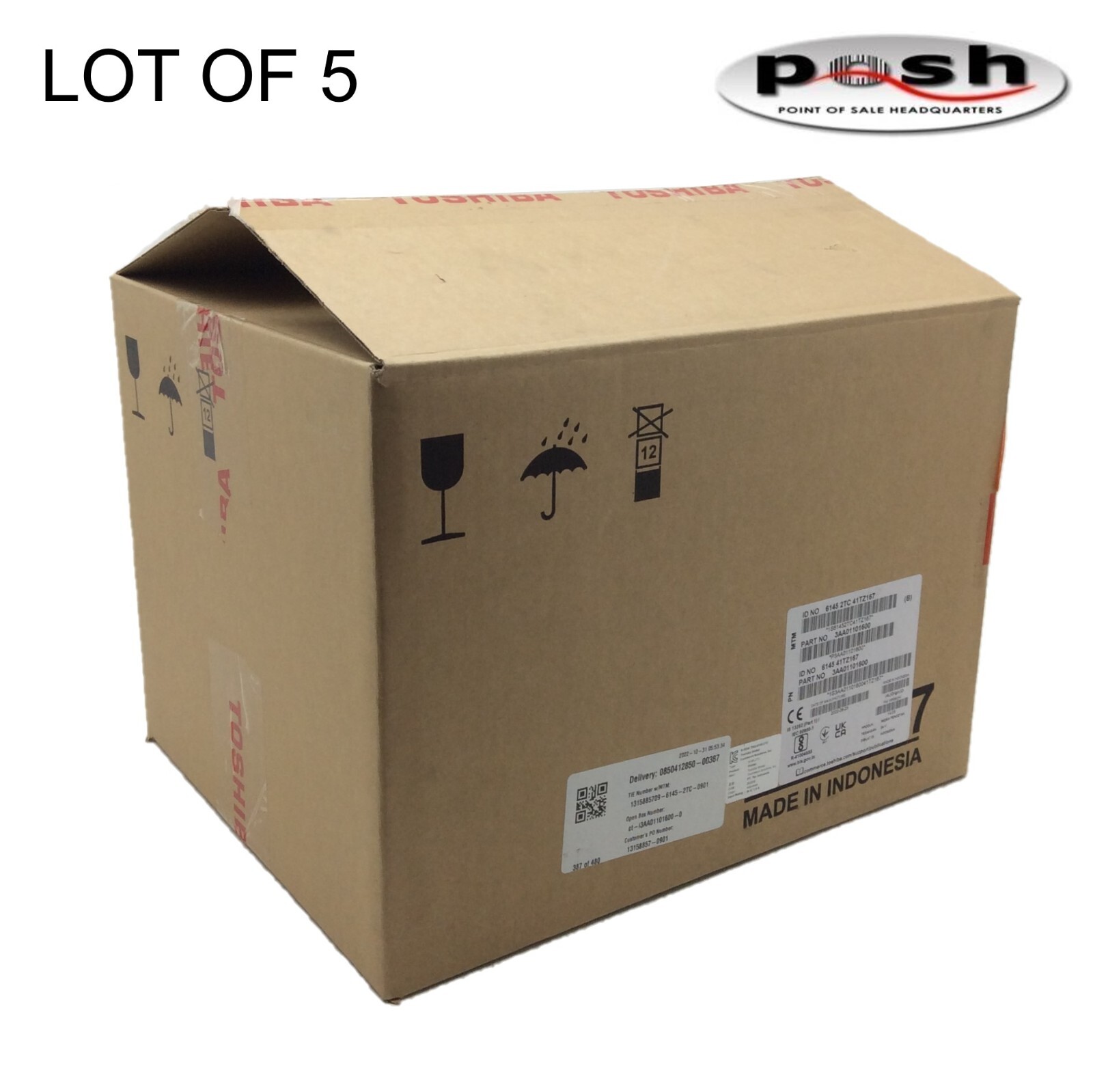 LOT OF 5 - Toshiba MTM 6145-2TC EMPTY Printer Box - NO PRINTER NO FOAM