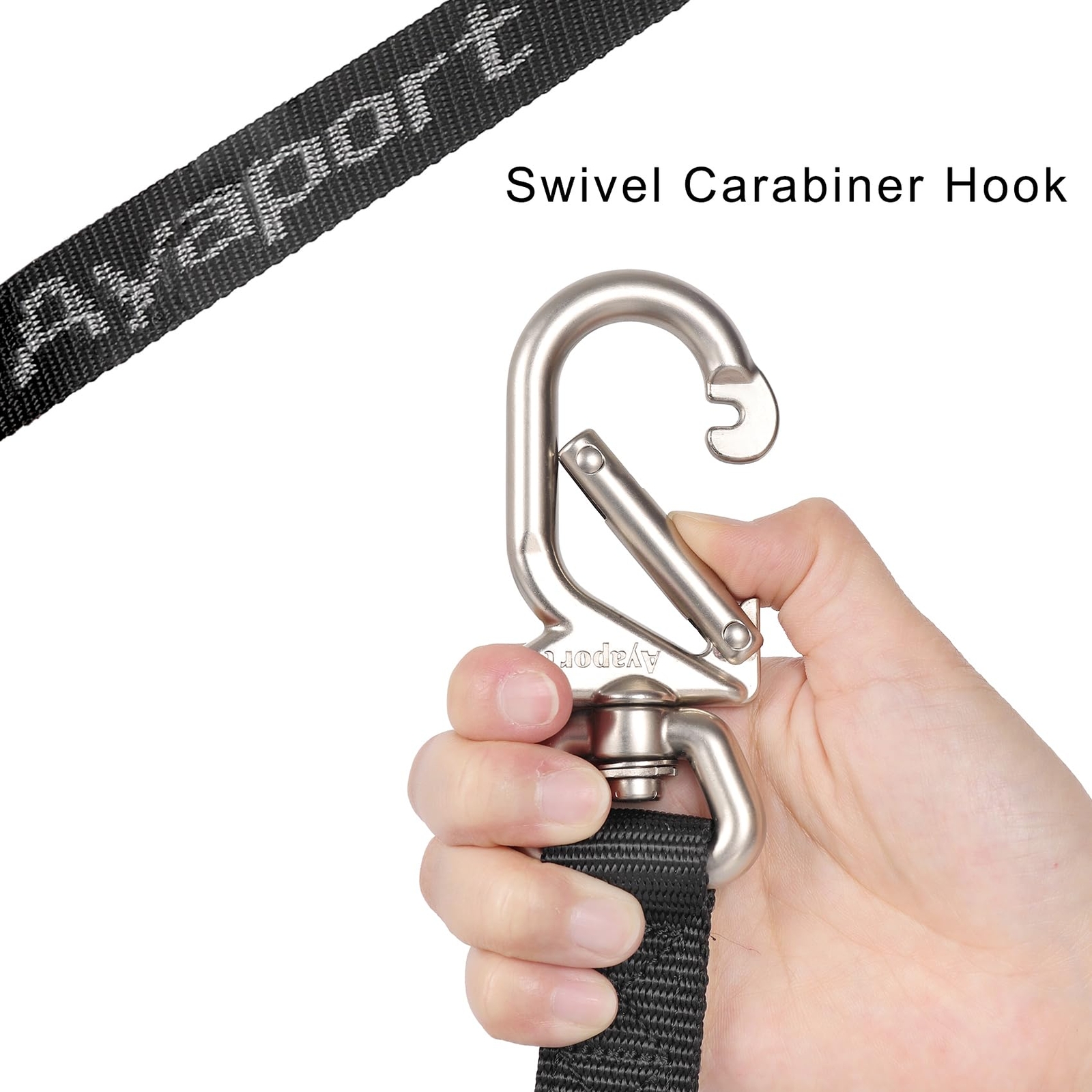 Motorcycle Tie down Straps 1.1" X 7’ (With Swivel Carabiner Hooks) Cam Buckle T