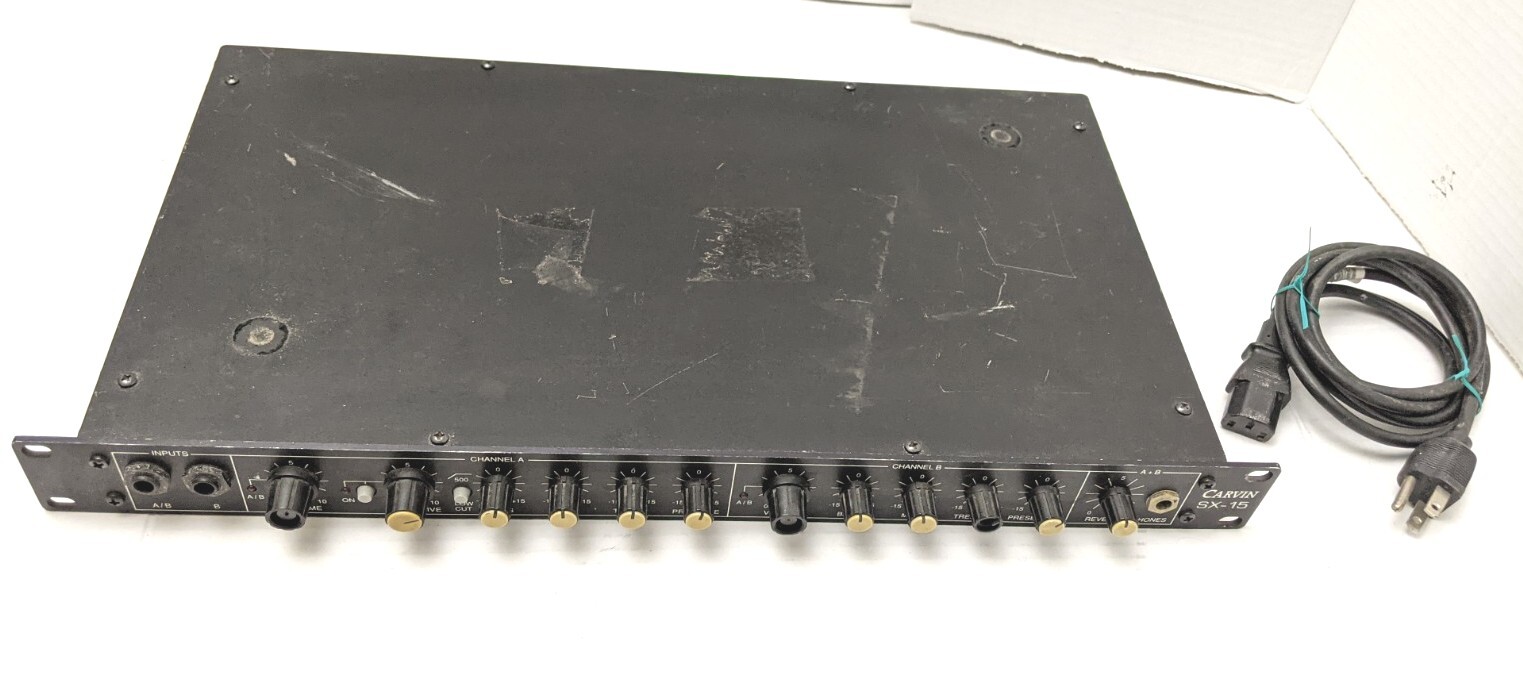 Vintage Carvin SX-15, Guitar Preamp Spring Reverb Equalizer,