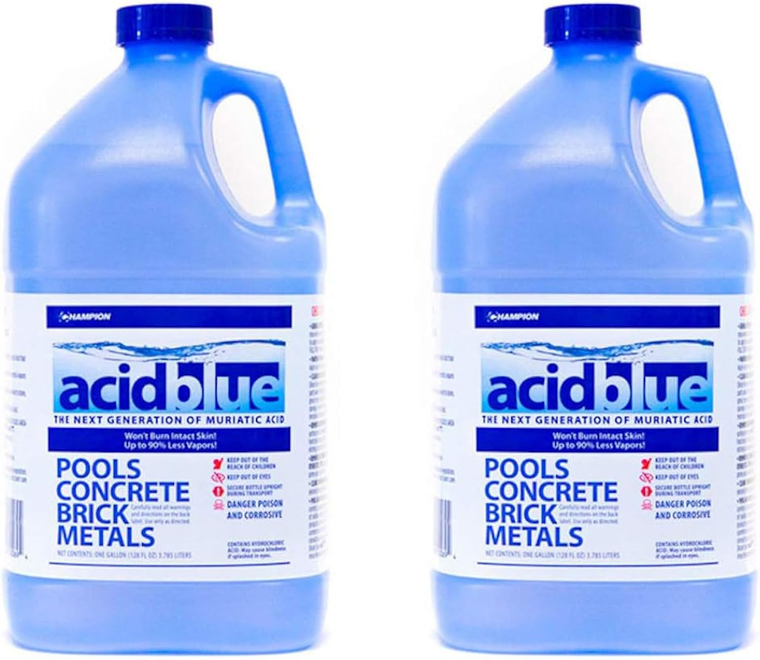 Champion Acid Blue Easy to Use Muriatic Acid for Removal of Stains on Driveways