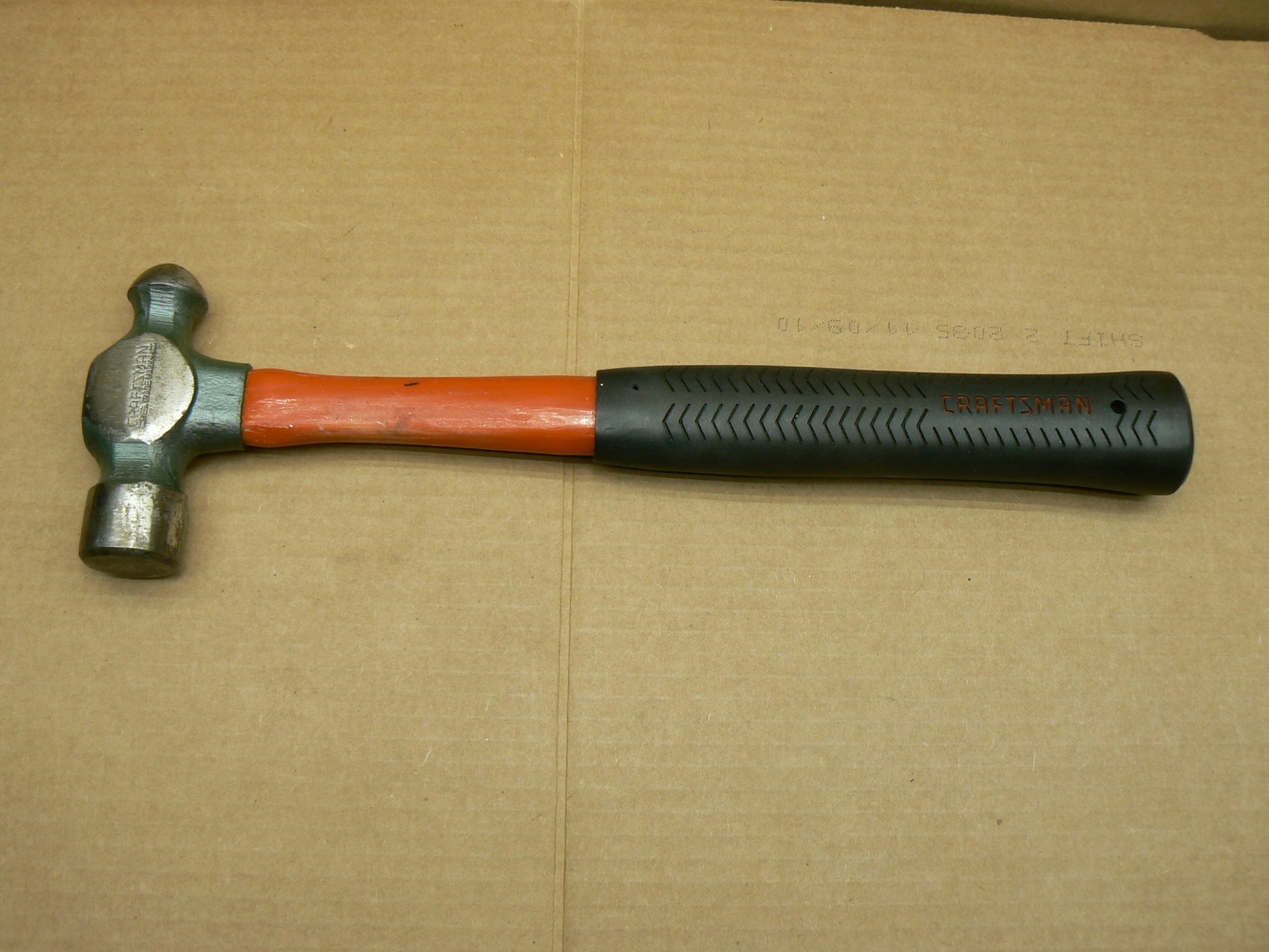 Craftsman 12oz Ball Peen Hammer #38473 Fiberglass Handle Rubber Grip