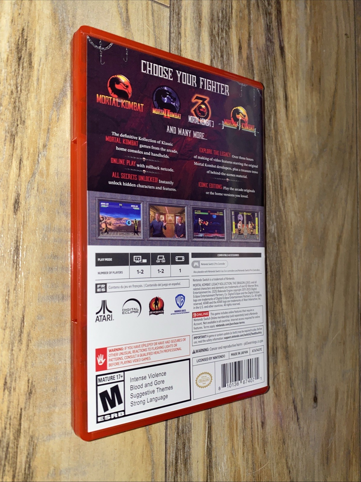 Mortal Kombat Legacy Kollection (Nintendo Switch 2) Case Only NO GAME