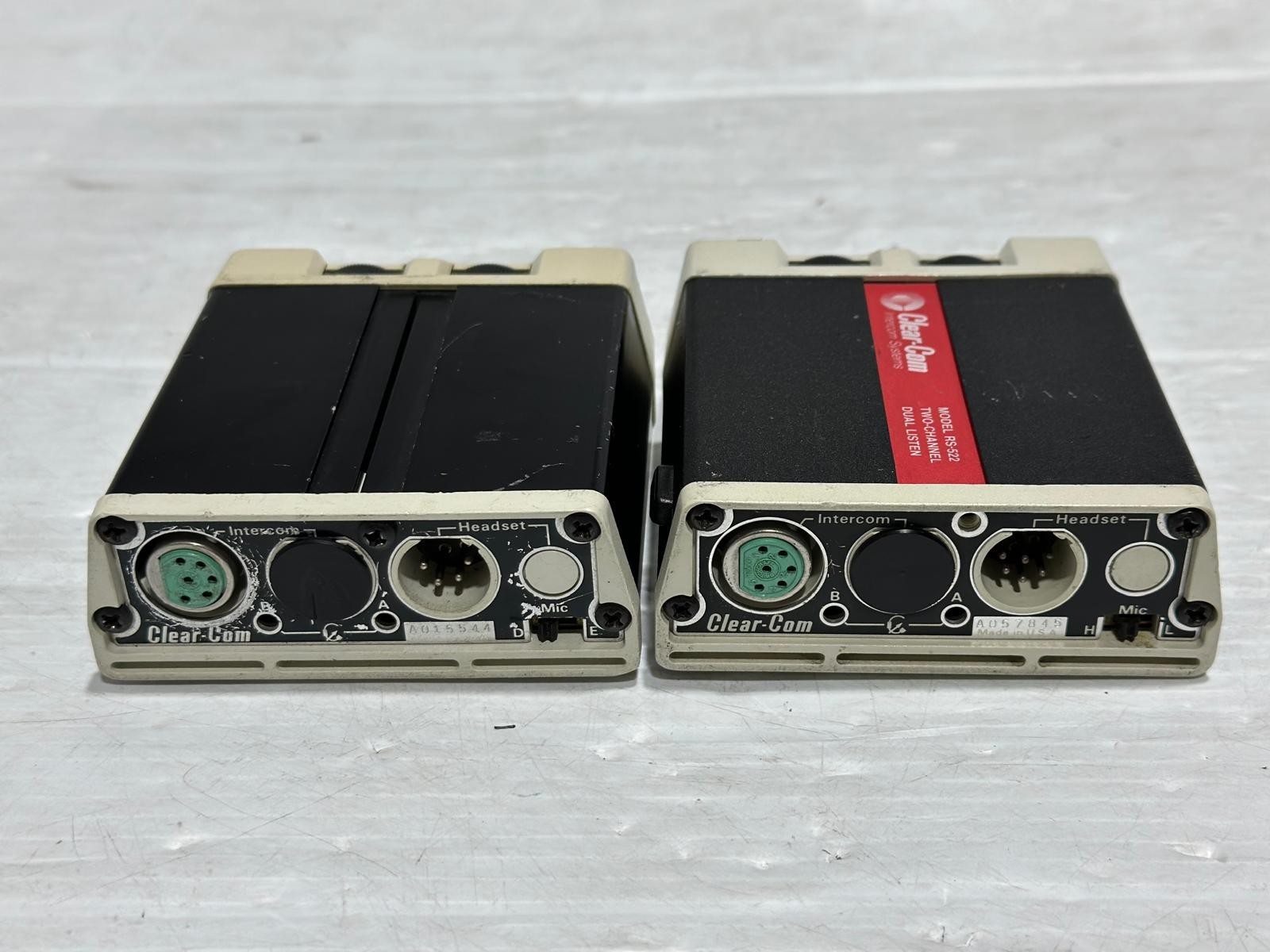 Clear-Com RS-522 Two Channel Intercom Belt Pack (One)THS