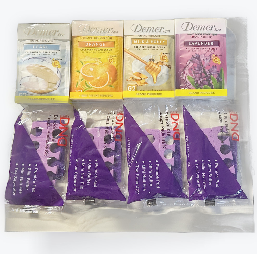 Demer Spa Grand Pedicure 4 in 1 kit (choose your scrub) + Bonus