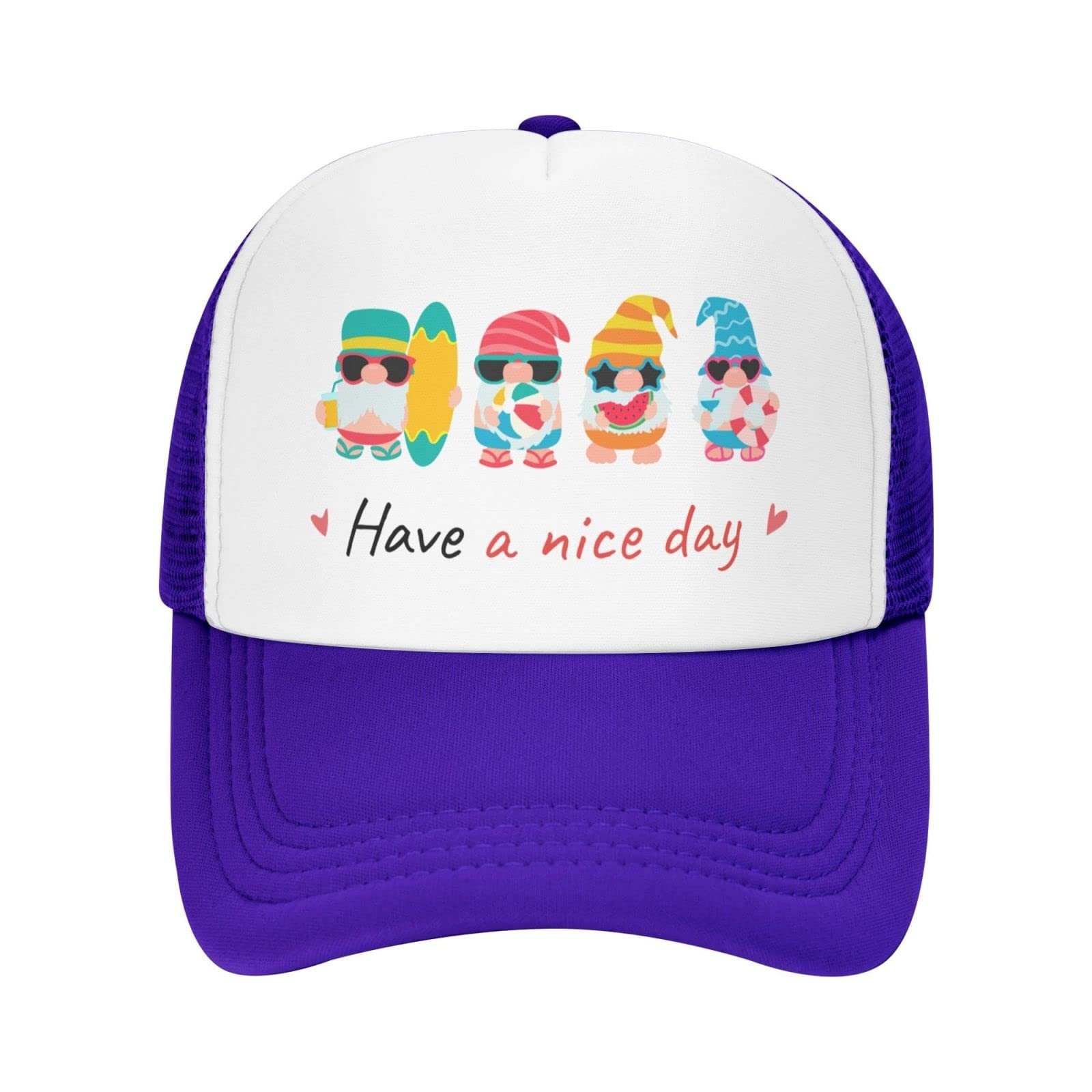 Mesh Dad Hat Adjustable Washed Summer Gnome Nice Day Baseball Dad Cap Funny B...