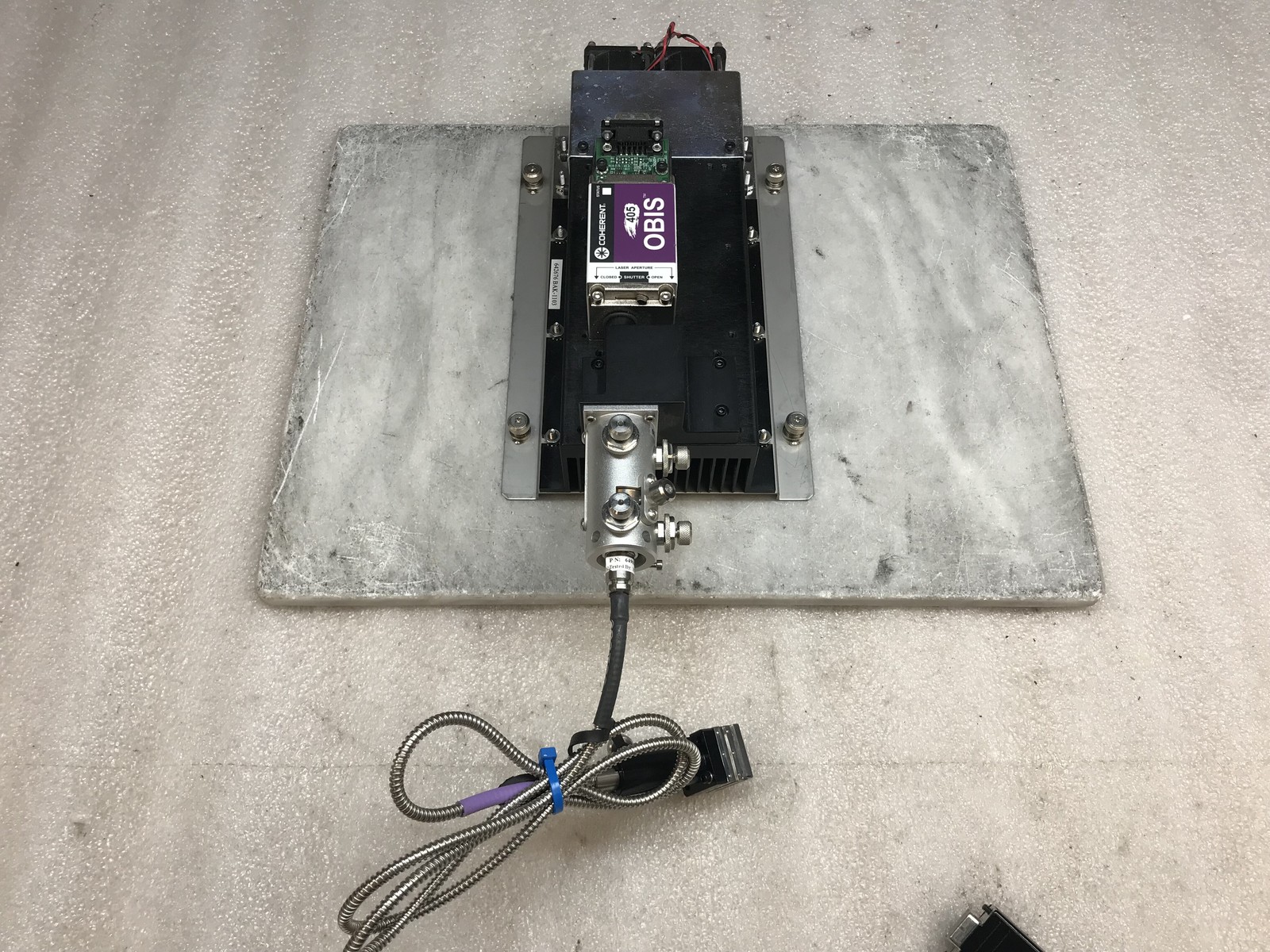 Coherent Obis 405 1185049 406nm 100-150mW mfg 2018 21k Hrs w/ Power Adapter