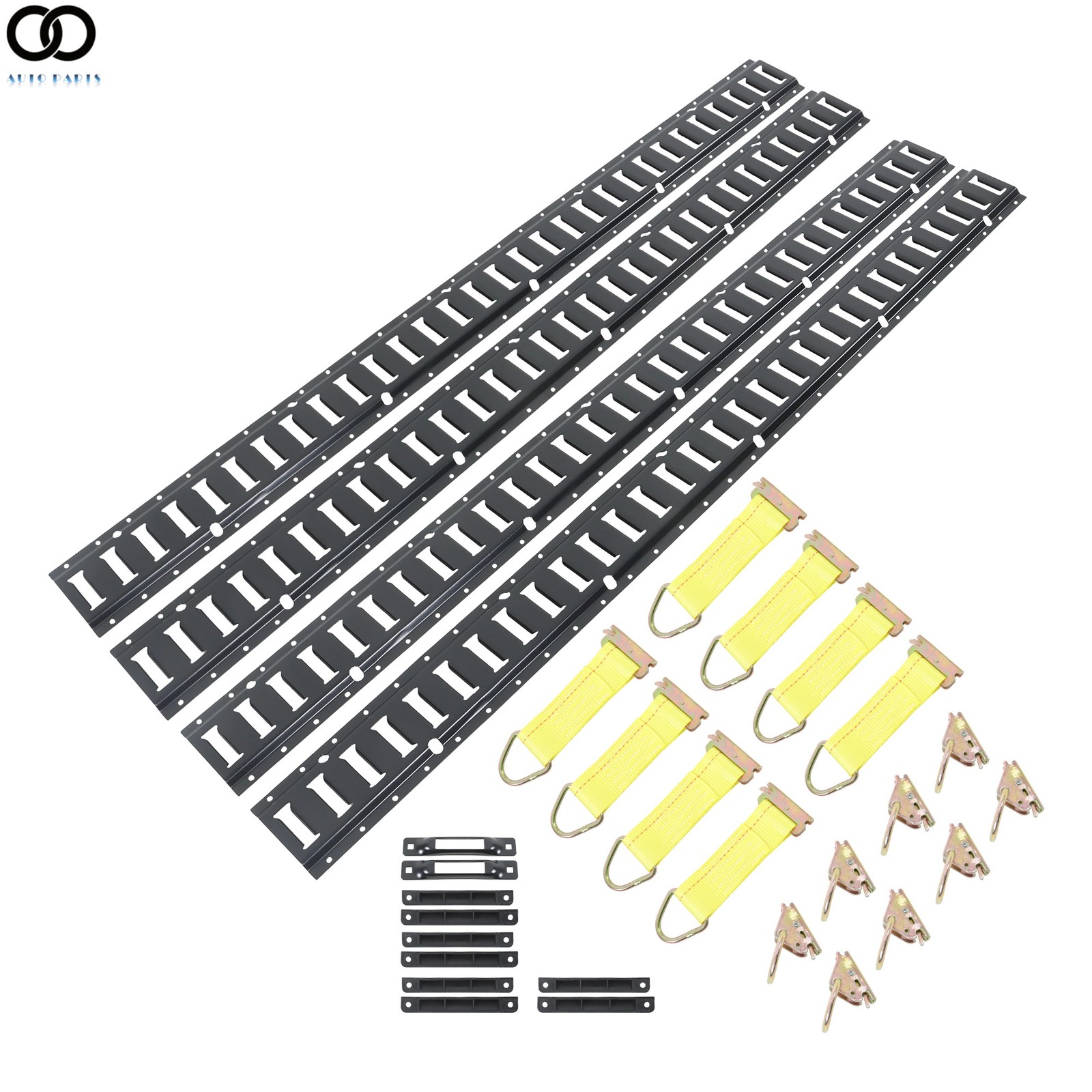 30PCS 5' E Track Tie Down Enclosed Trailer Black Powder Coated For Trucks Vans