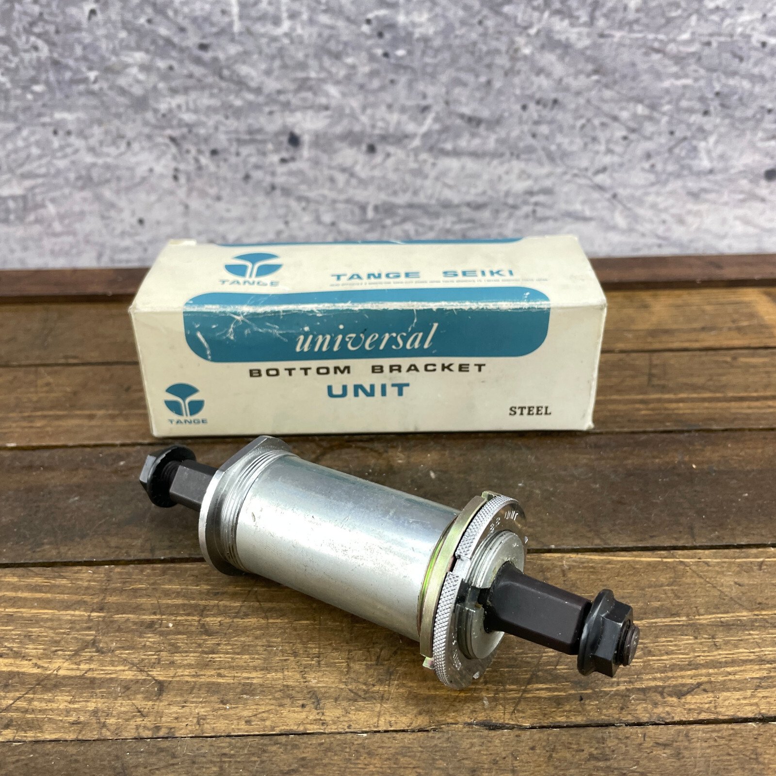 Vintage Tange Universal BB Unit Bottom Bracket 68 122 English Square Adjustable