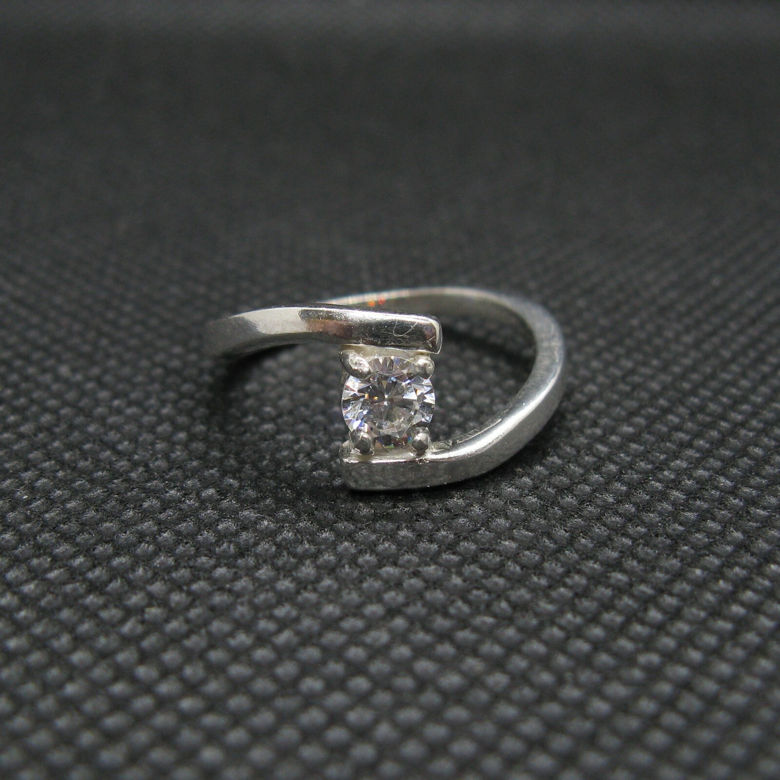 Genuine Sterling Silver Solitaire Ring Solid Hallmarked 925 4.5mm Cubic Zirconia