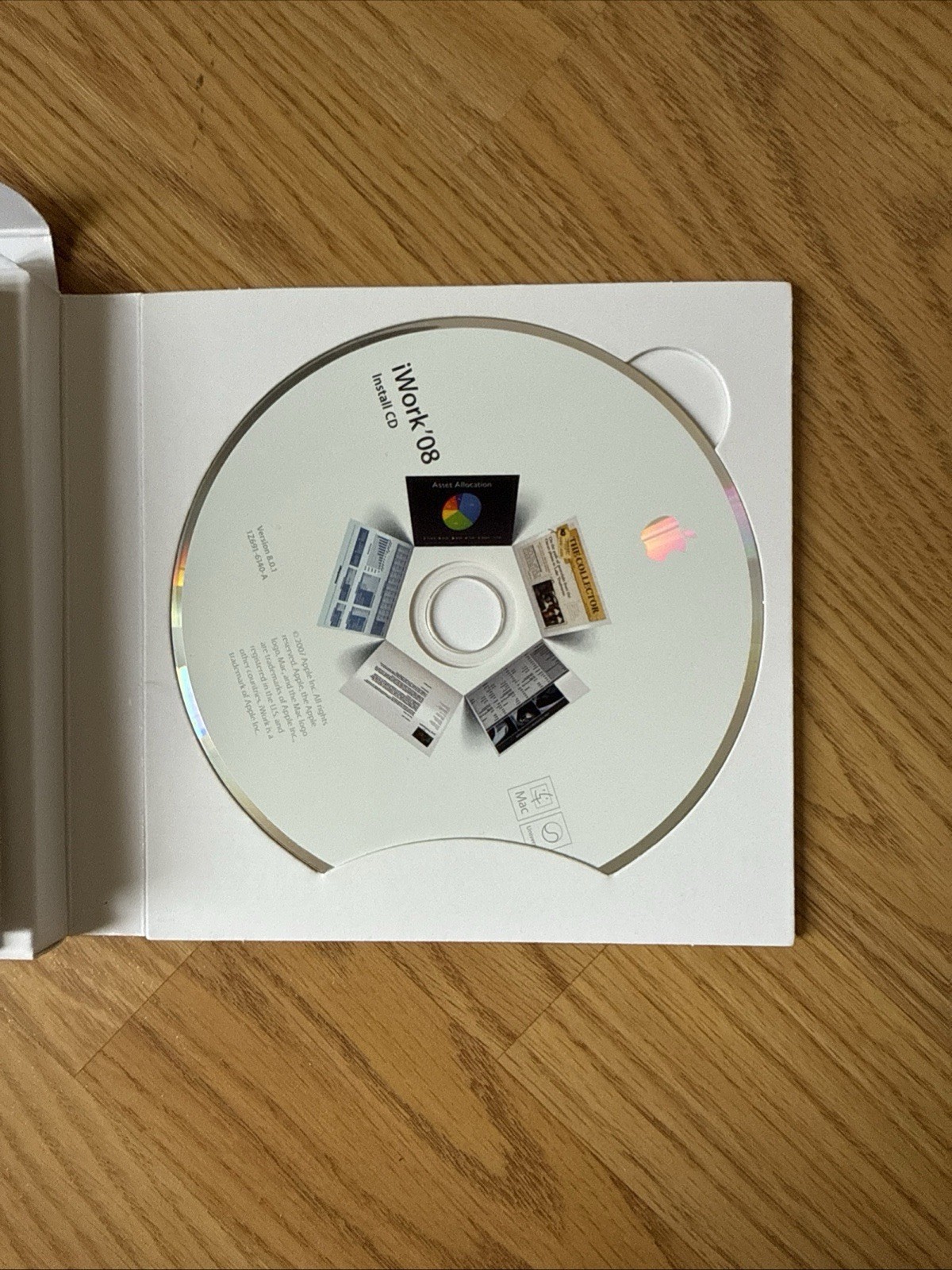 Apple iWork' 08 Office Software Suite Mac Keynote/Pages/Numbers - keys included