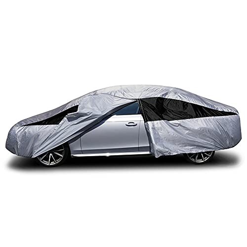 Titan Lightweight Poly 210T Car Cover for Compact Sedans 176-185". Waterproof,